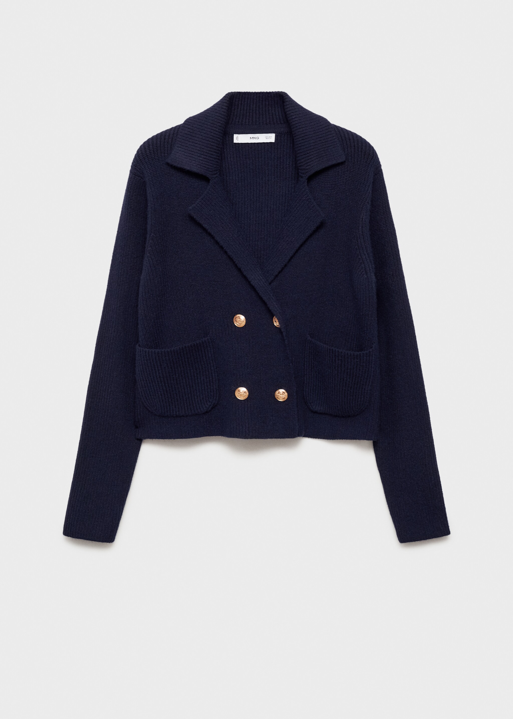 Double-breasted knitted jacket - Article without model