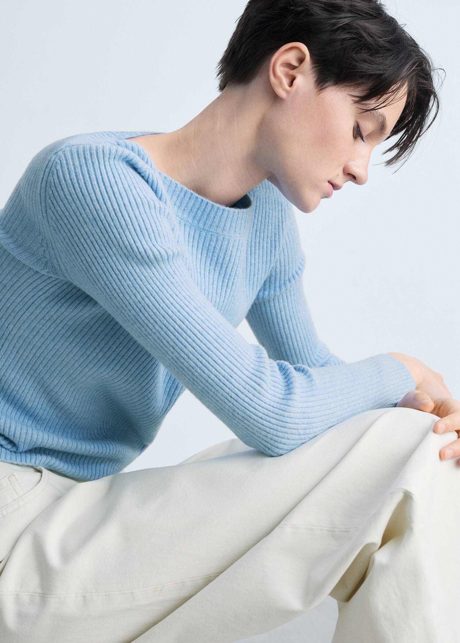 Boat neck ribbed sweater - Details of the article 2