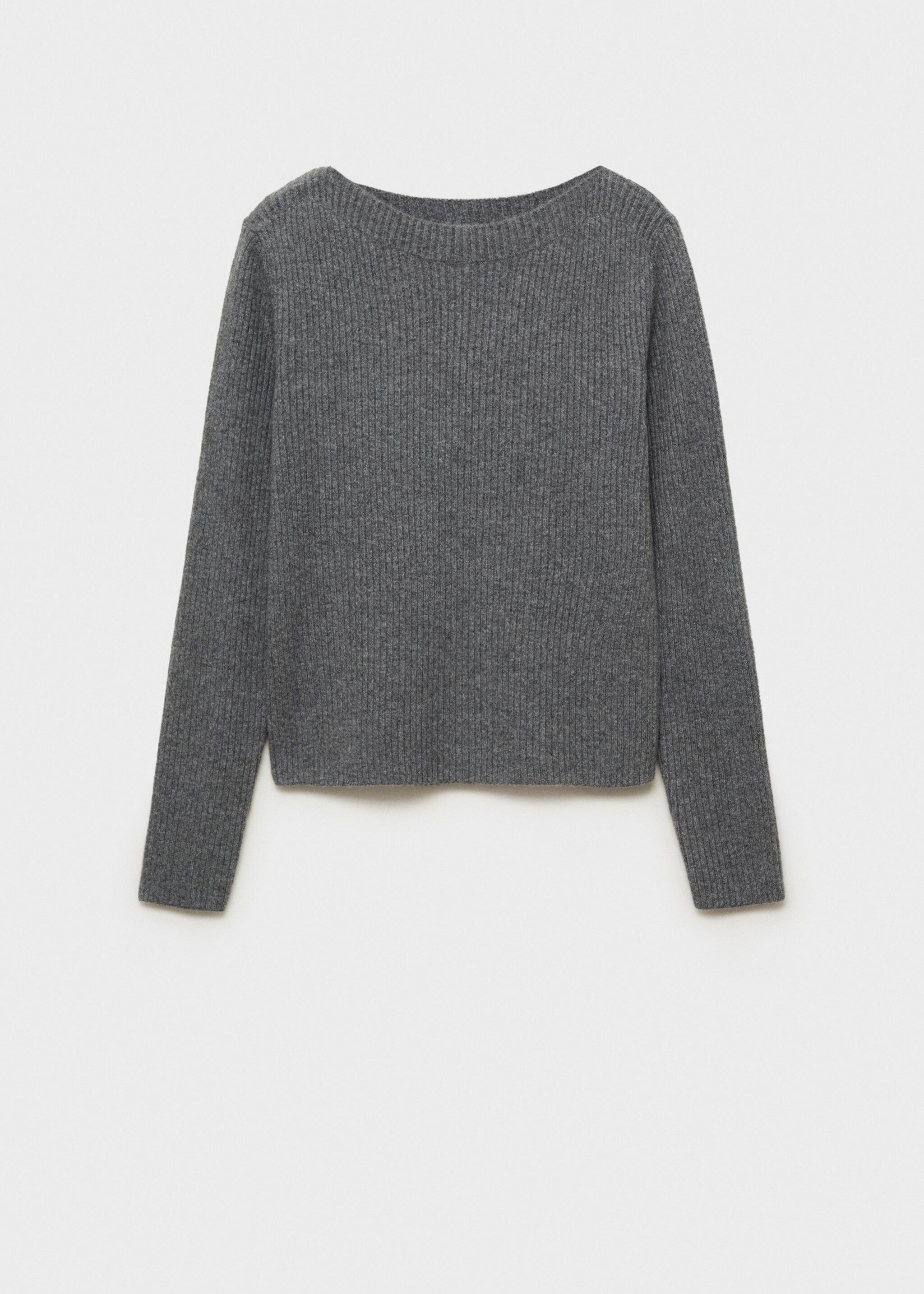 Boat neck ribbed sweater - Article without model