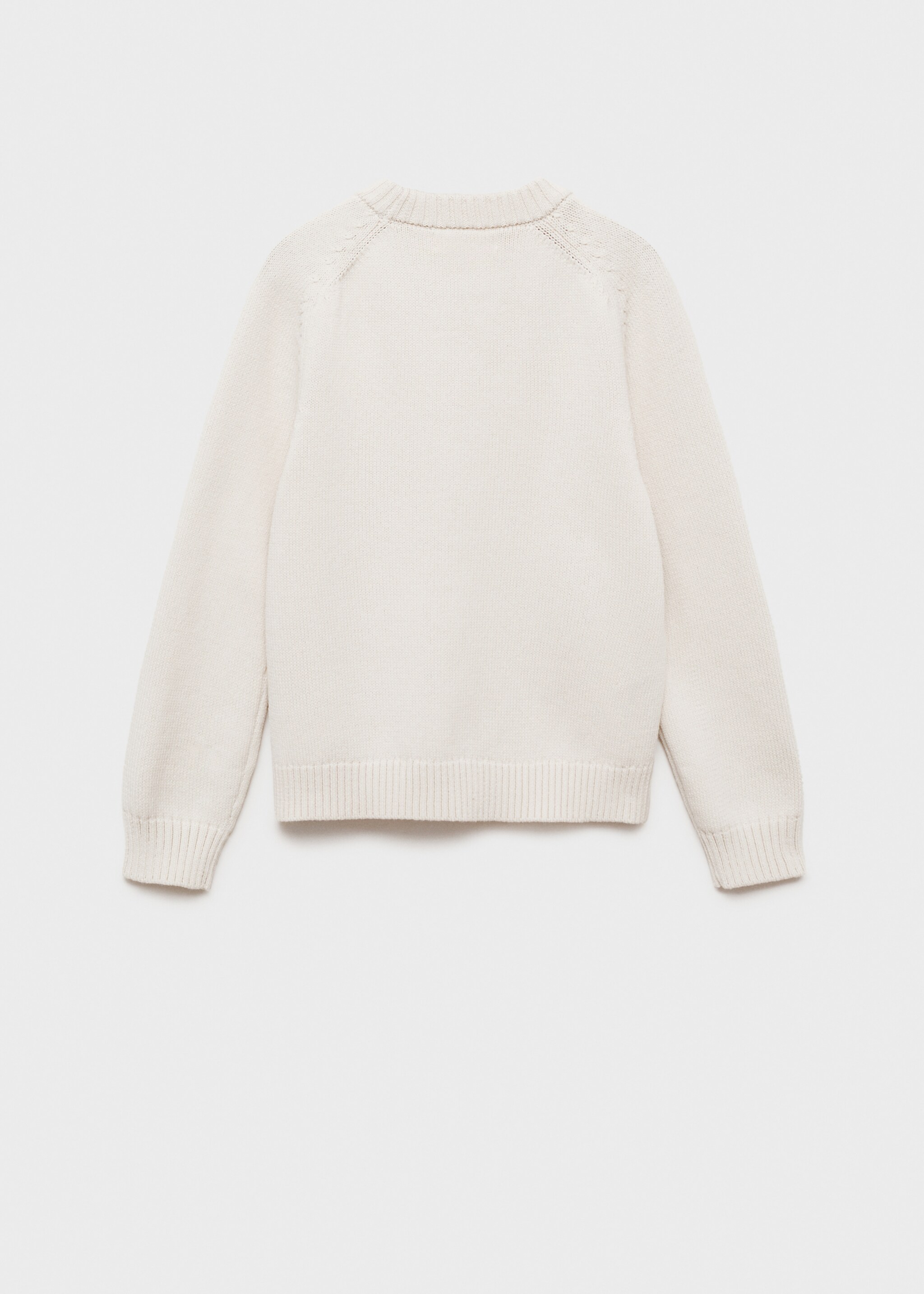 Knitted cotton sweater - Reverse of the article