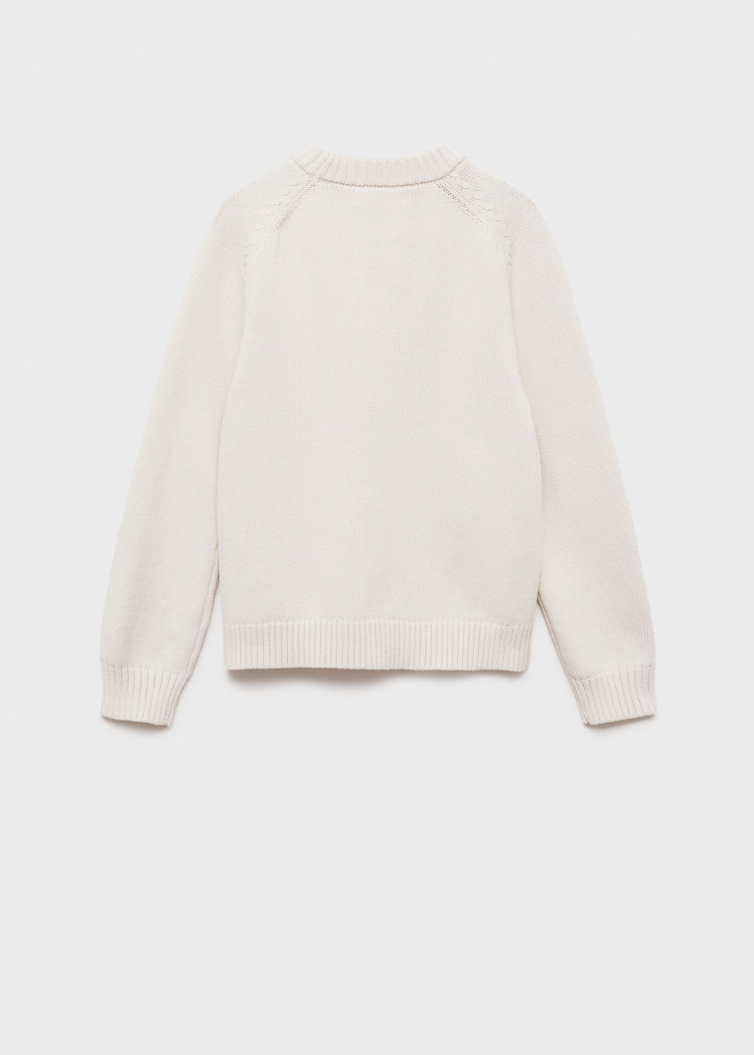 Knitted cotton sweater - Reverse of the article