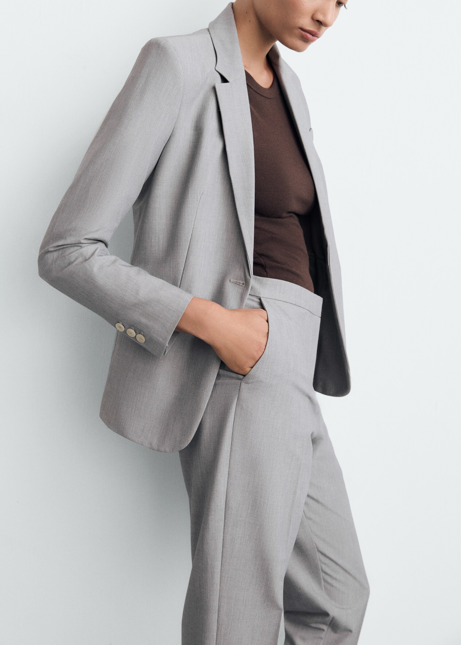 Blazer traje entallada - Plano medio