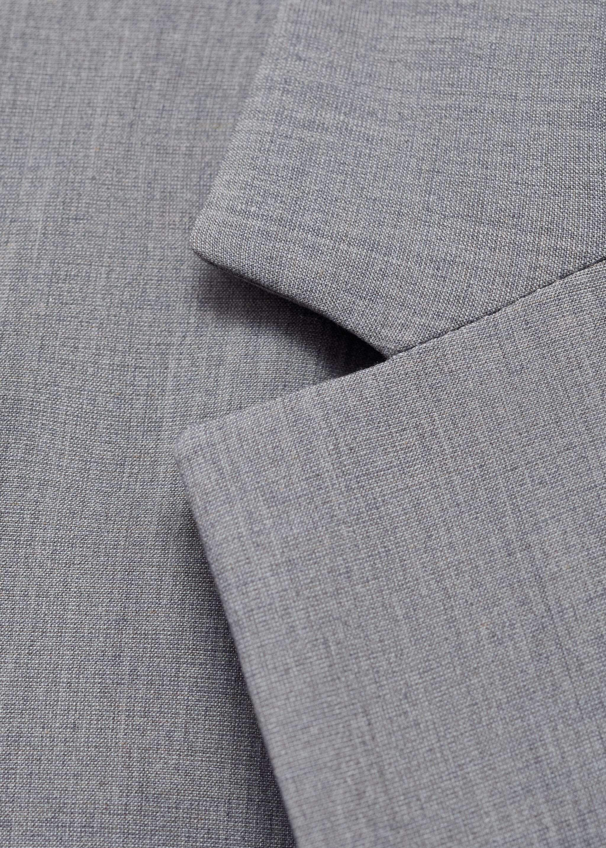 Fitted suit jacket - Details of the article 0, Grey. Ref: 87063292-00.