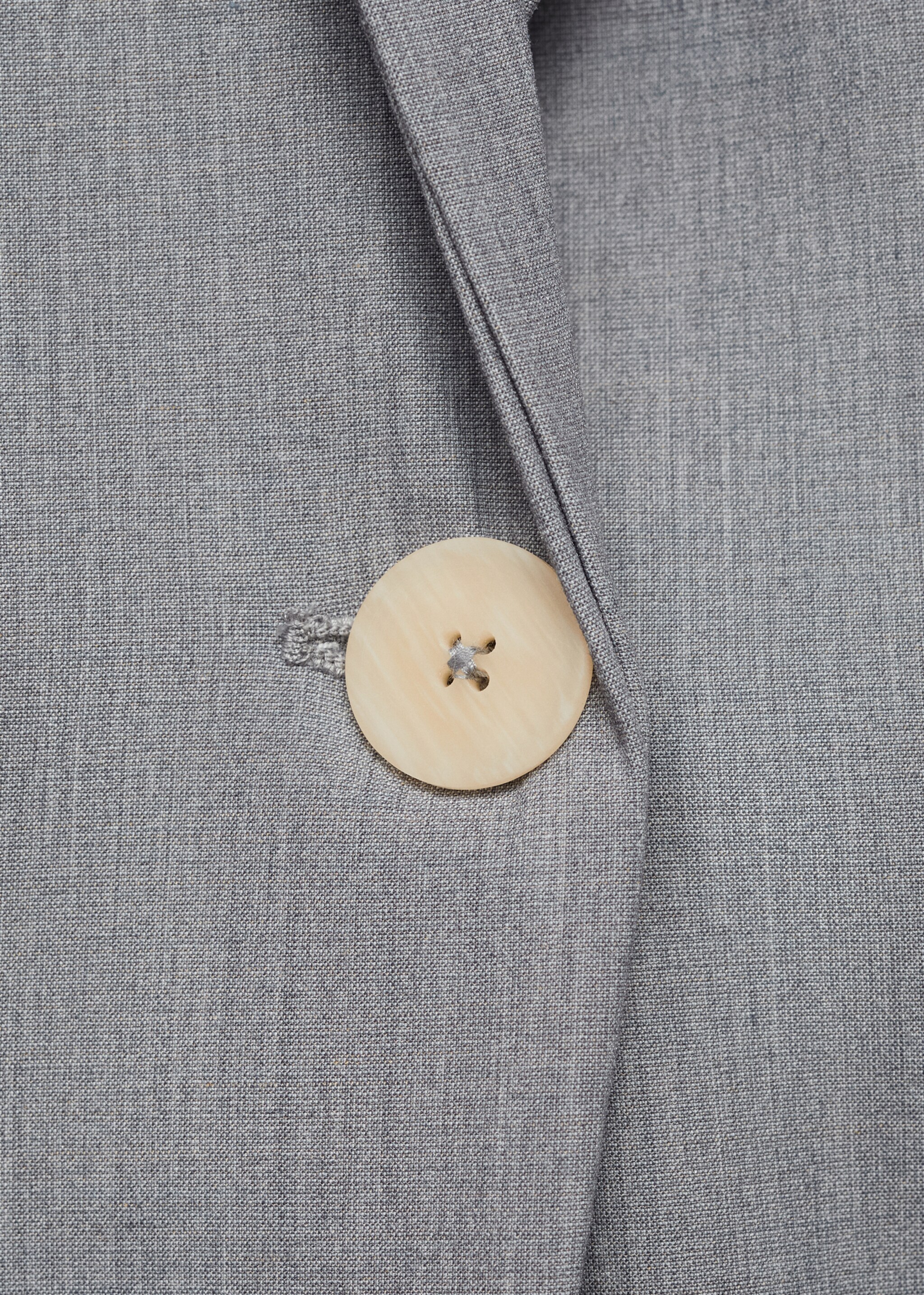 Fitted suit jacket - Details of the article 8, Grey. Ref: 87063292-00.