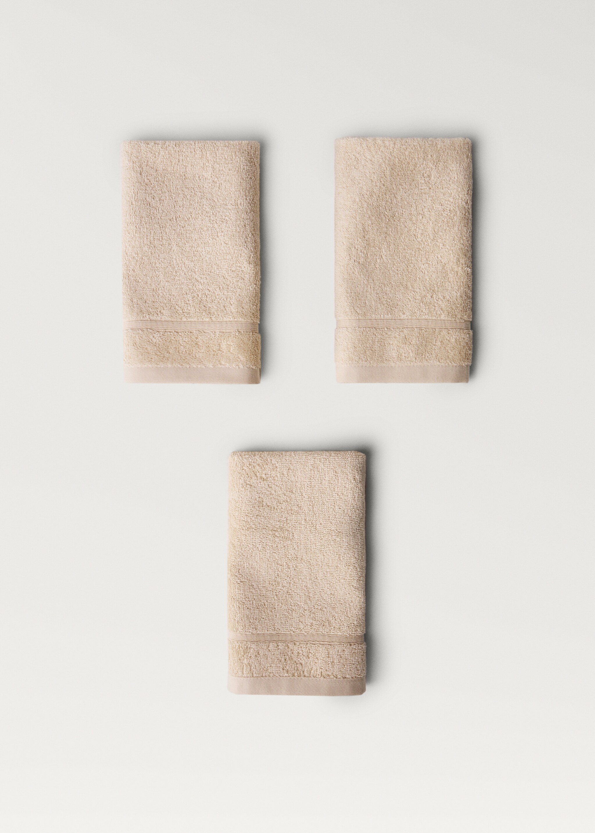 Pack of 3 cotton terry towels - Details of the article 1, Peach. Ref: 87063293-00.