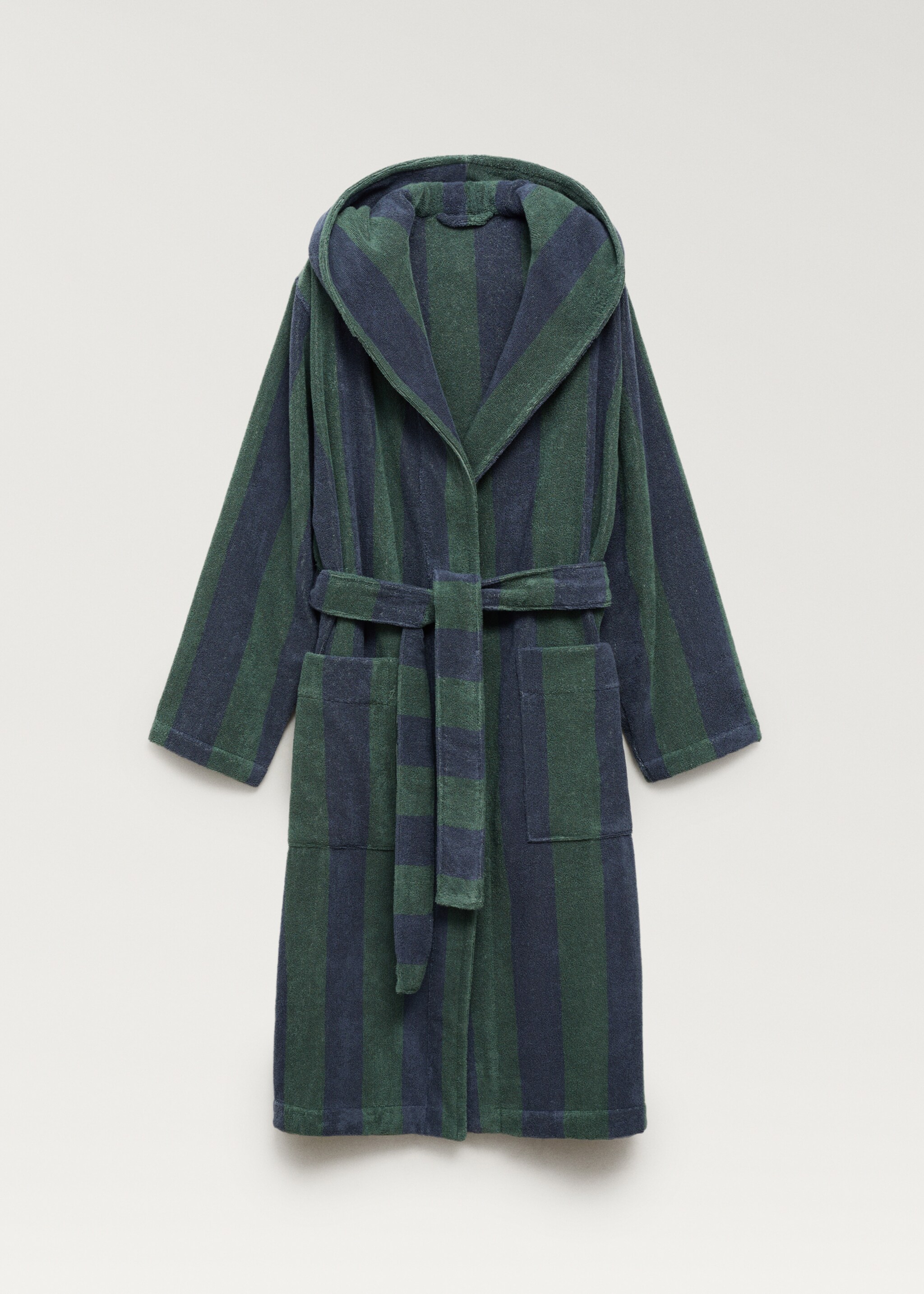 Two-tone striped bathrobe - Article without model