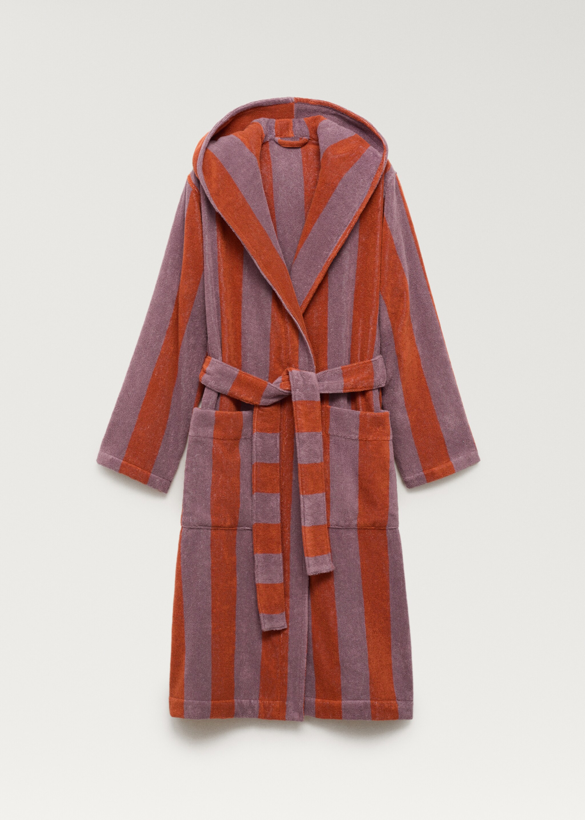 Two-tone striped bathrobe - Article without model