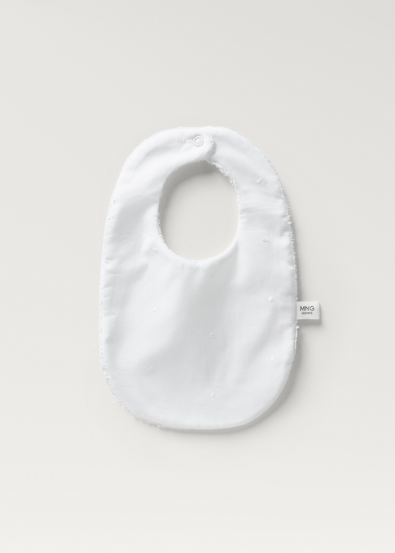 Terry cloth bib with embroidered details - Article without model