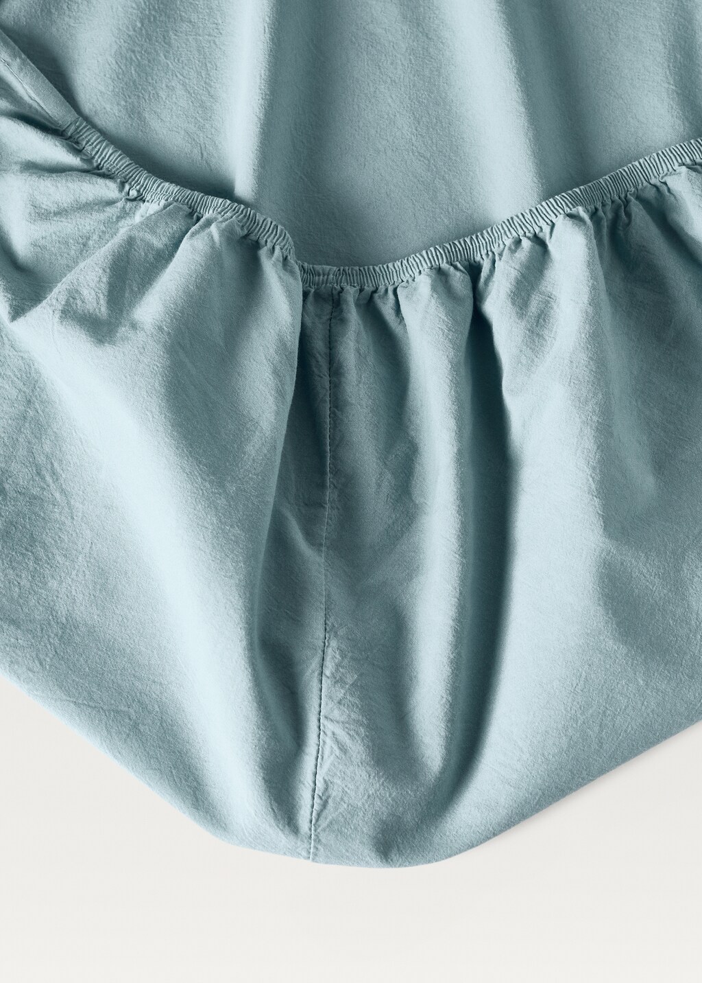 Children's washed cotton fitted sheet for 90 cm bed