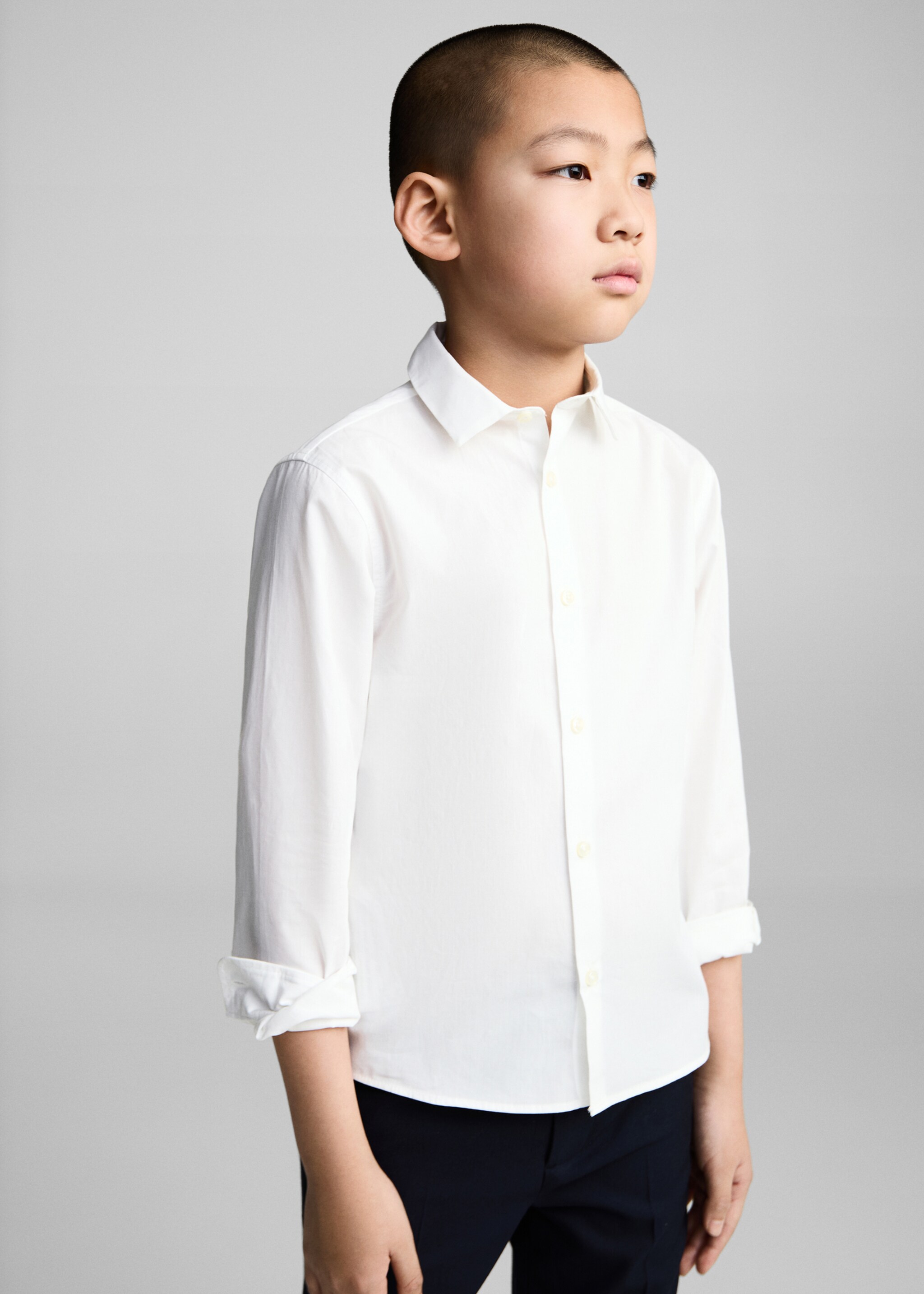 Camisa de vestir 100% algodón - Plano medio