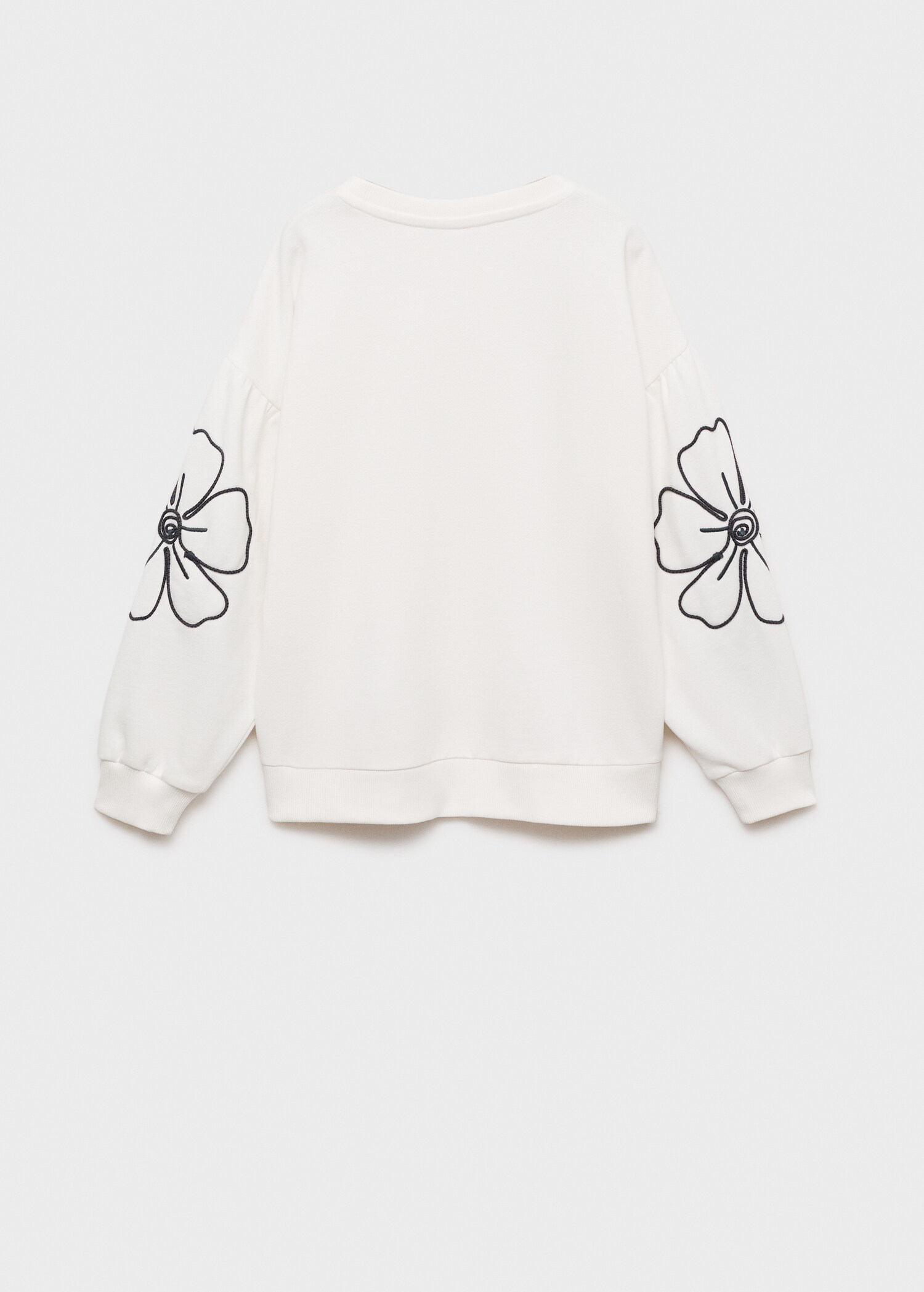 Sudadera bordado floral - Reverso del artículo