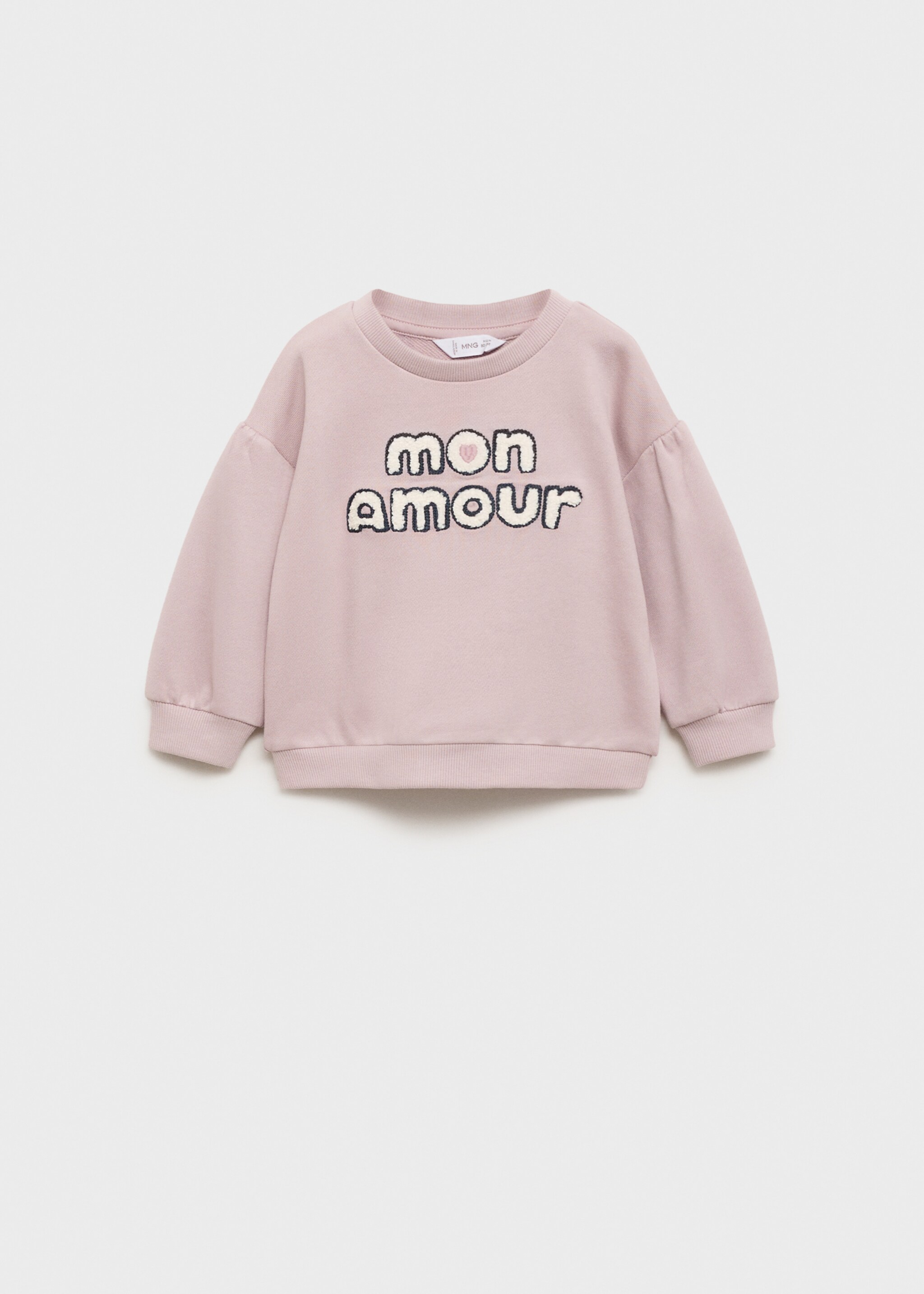 Sudadera algodón mensaje relieve - Artículo sin modelo