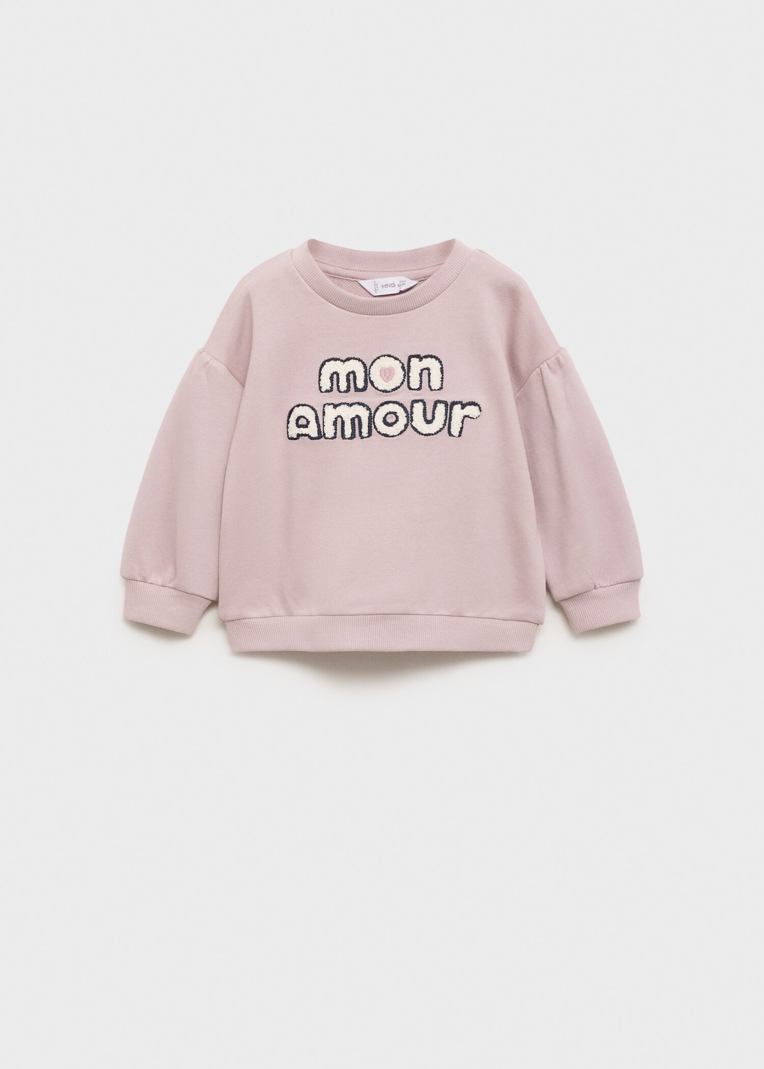 Sudadera algodón mensaje relieve - Artículo sin modelo