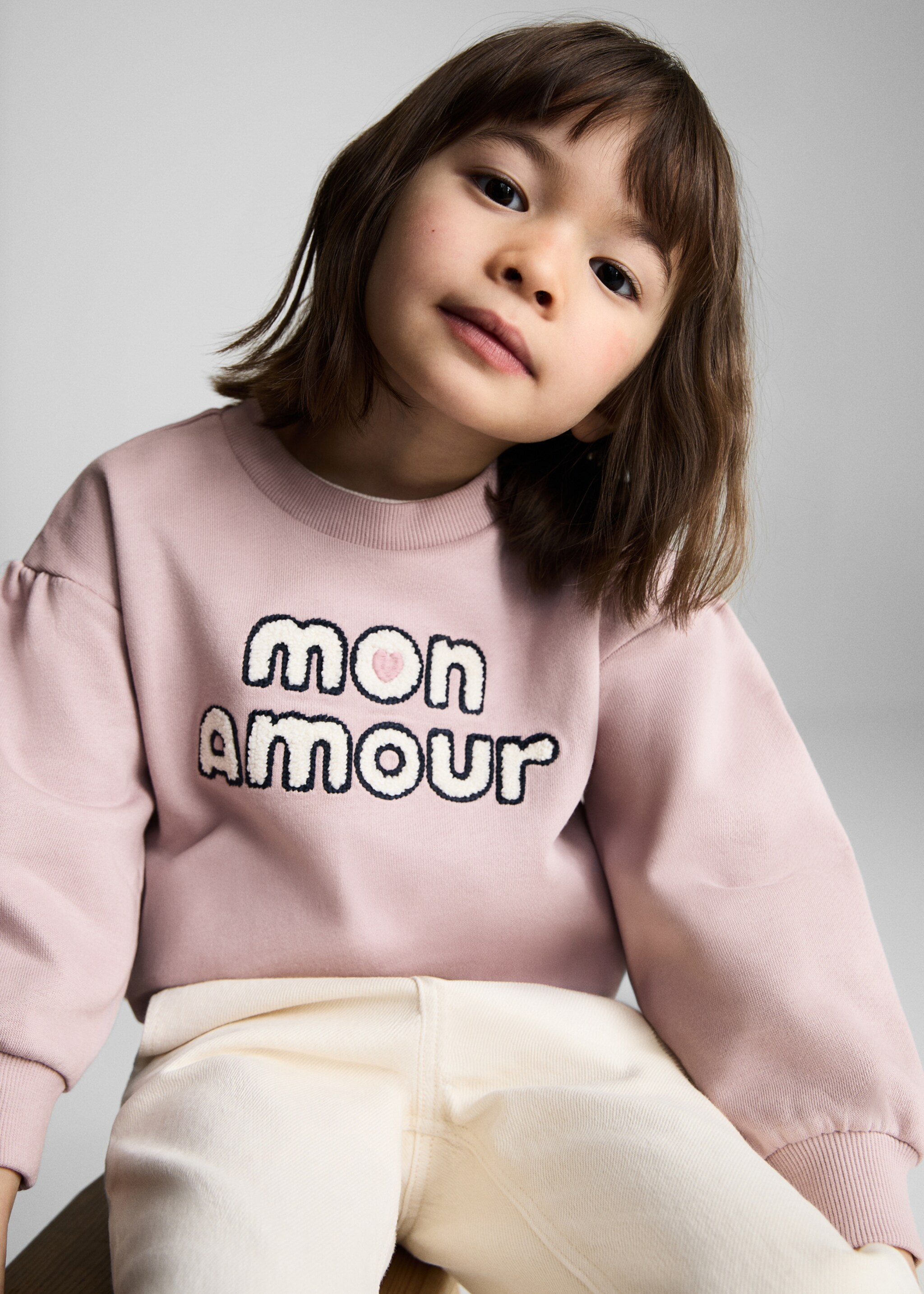 Sudadera algodón mensaje relieve - Detalle del artículo 1