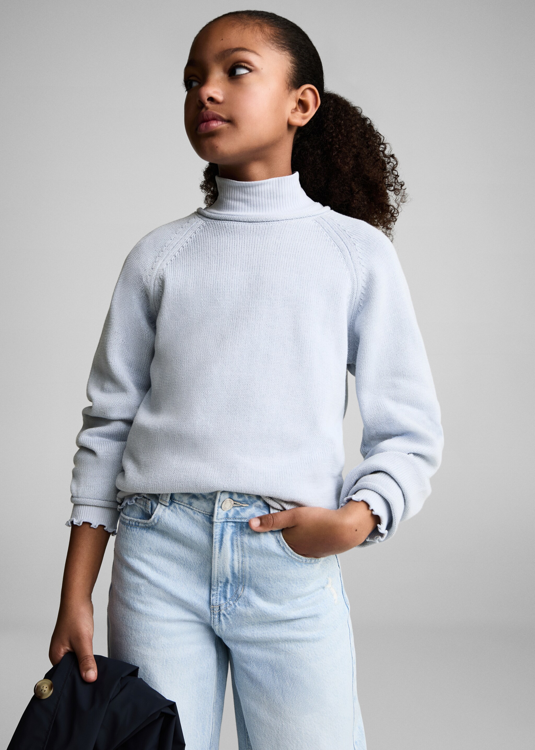 Knitted cotton sweater - Medium plane