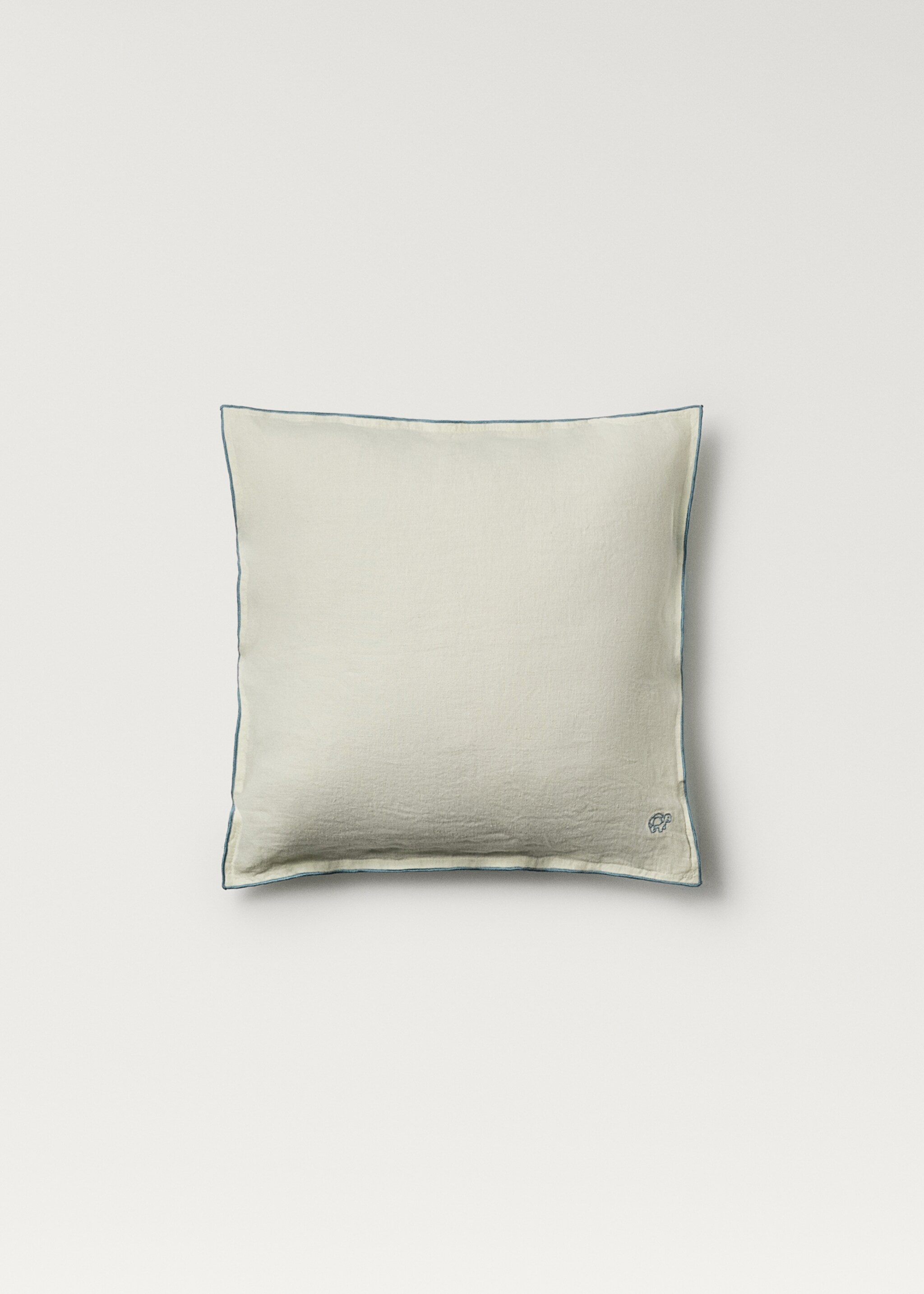 Linen children's cushion cover with embroidered overlock 40x40 cm - Article without model