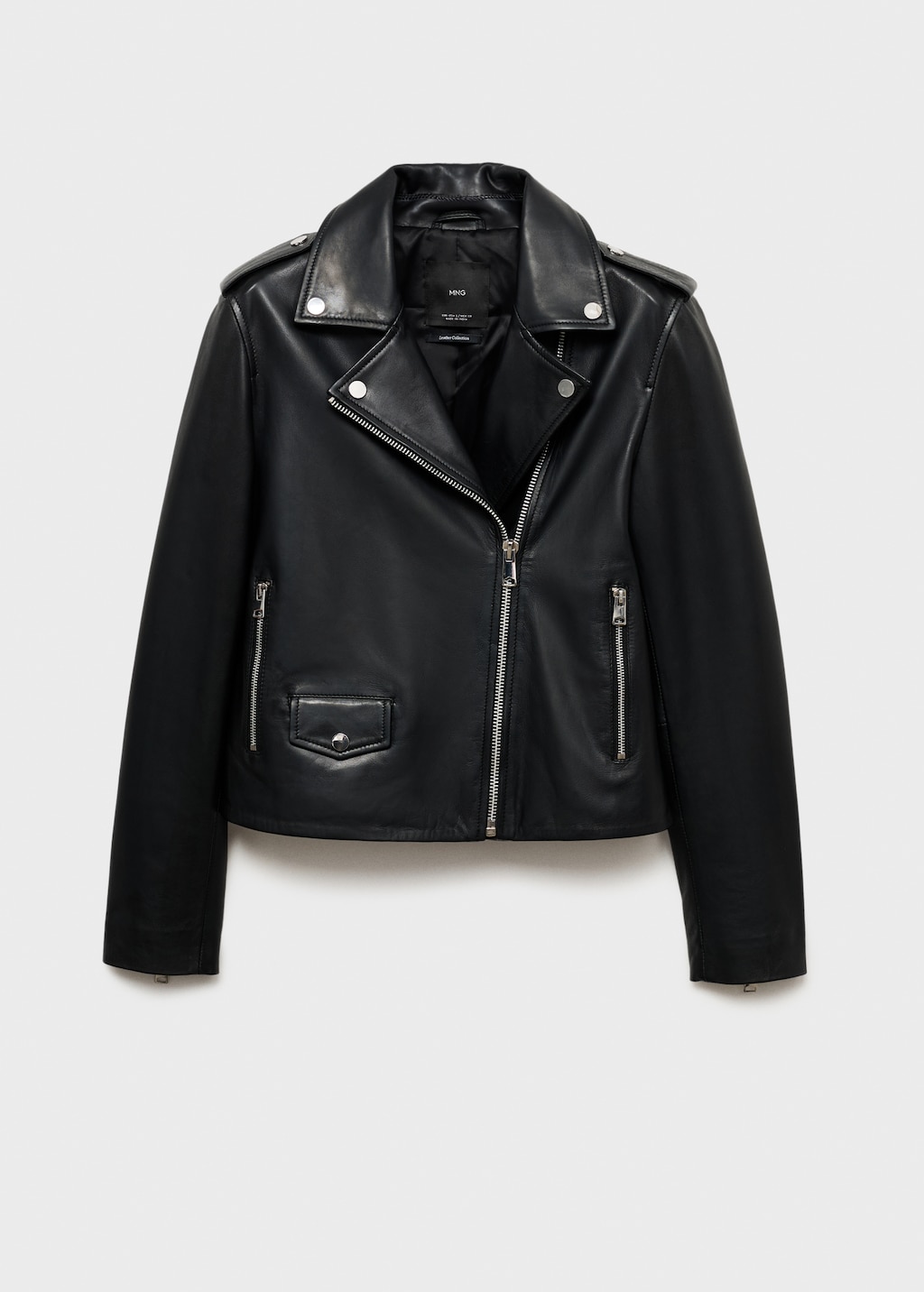 Leather biker jacket - Women | MANGO USA Leather biker jacket - Women | MANGO USA