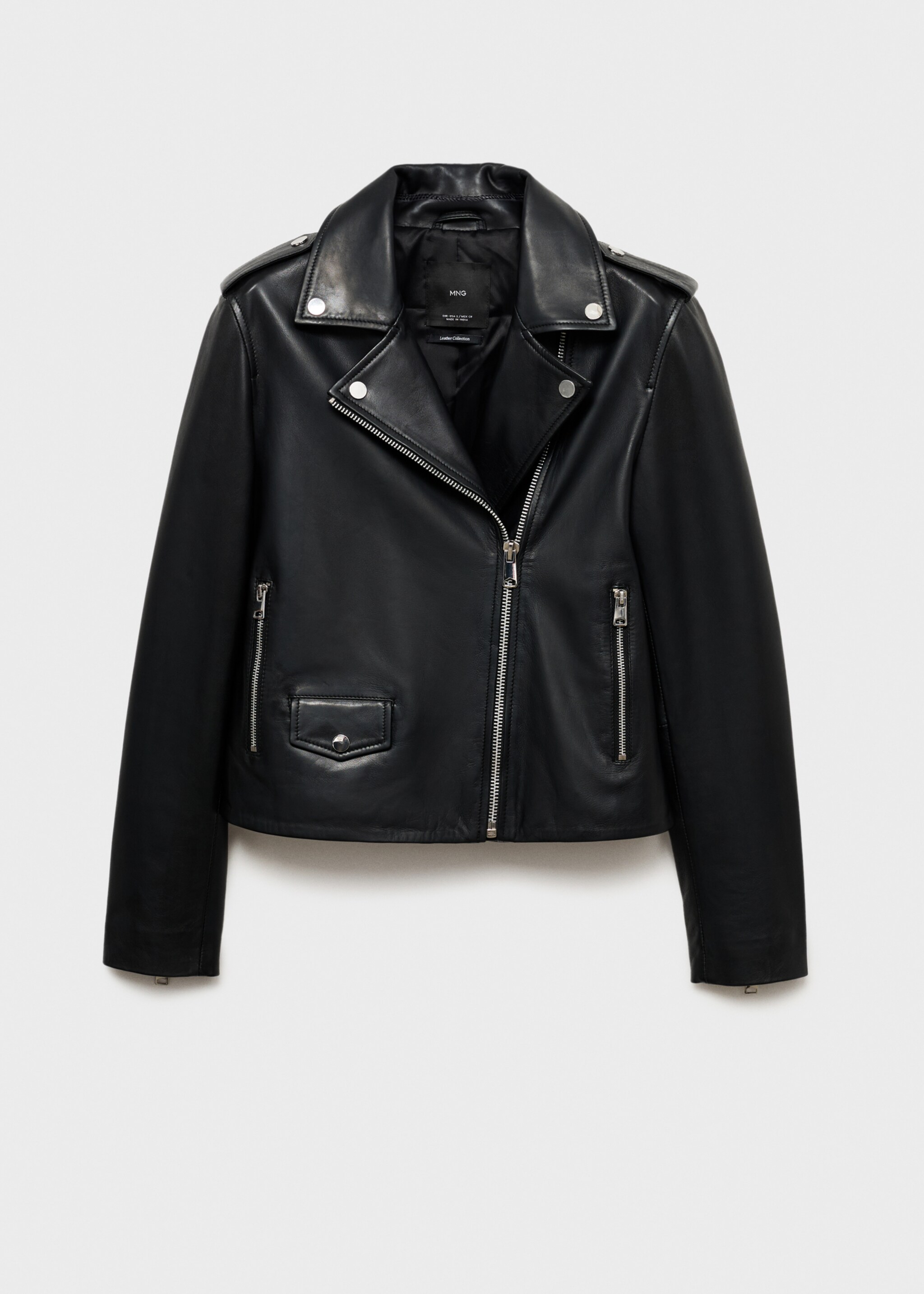 Leather biker jacket - Article without model