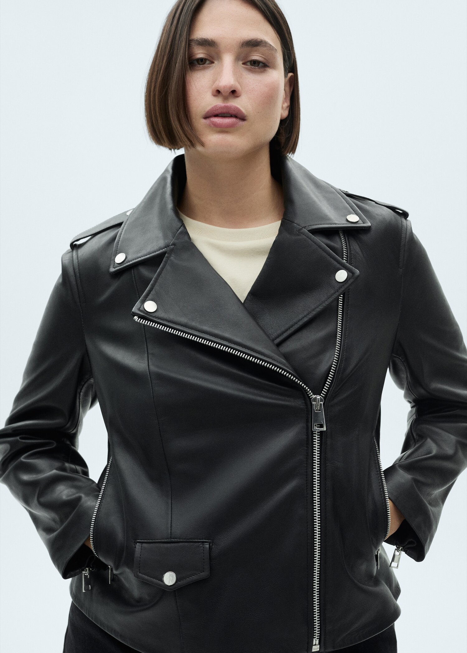 Cazadora biker piel - Detalle del artículo 5