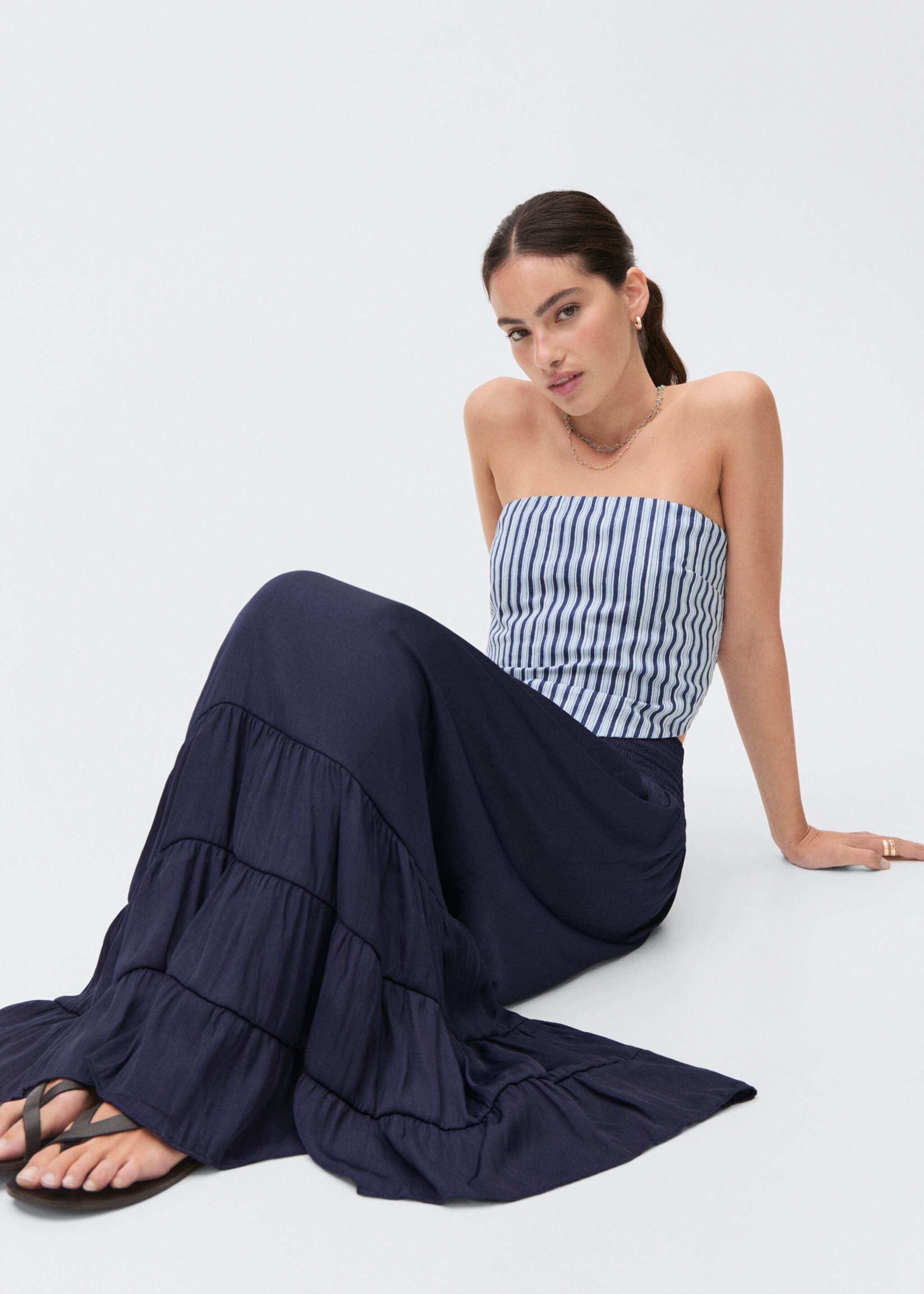 Ruffled long skirt - Details of the article 2