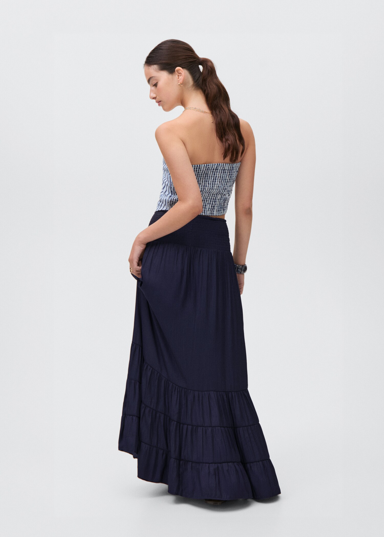 Ruffled long skirt - Reverse of the article