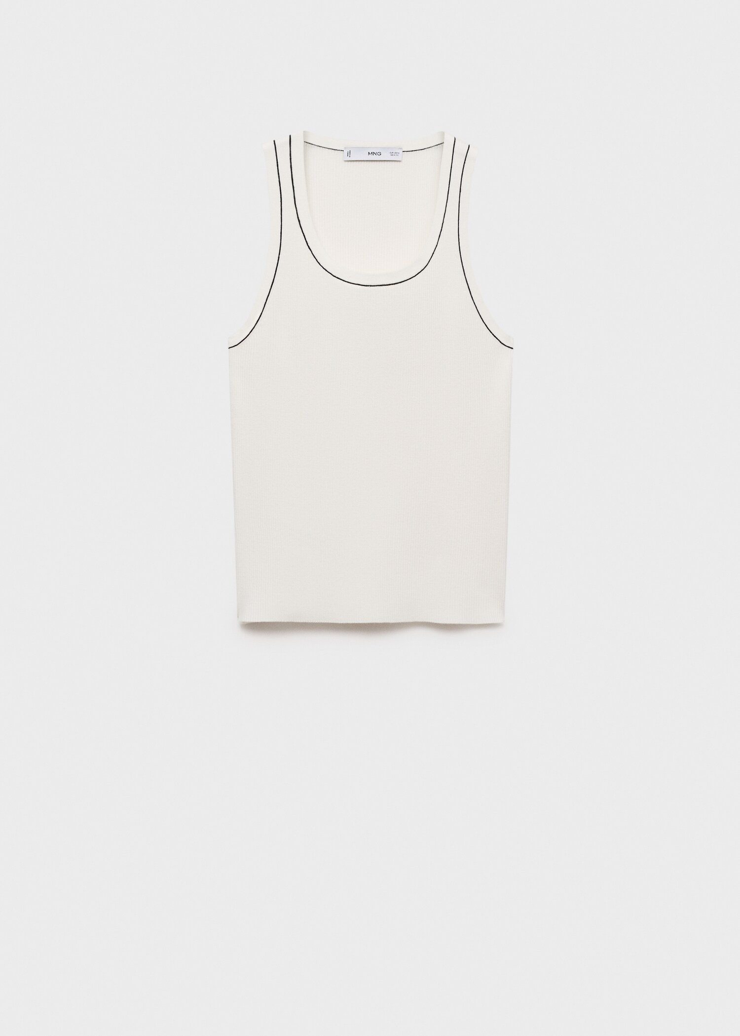 Ribbed top with contrasting trim - Article without model