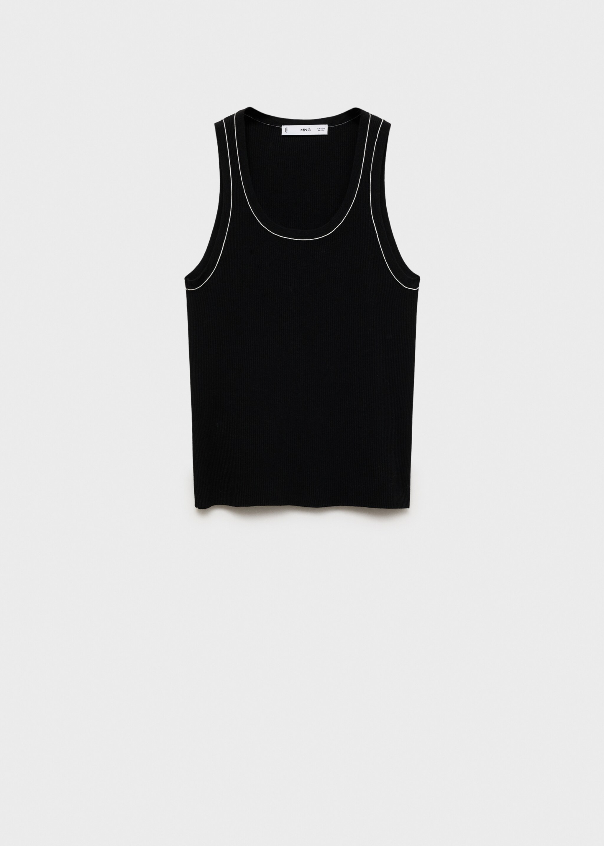 Ribbed top with contrasting trim - Article without model