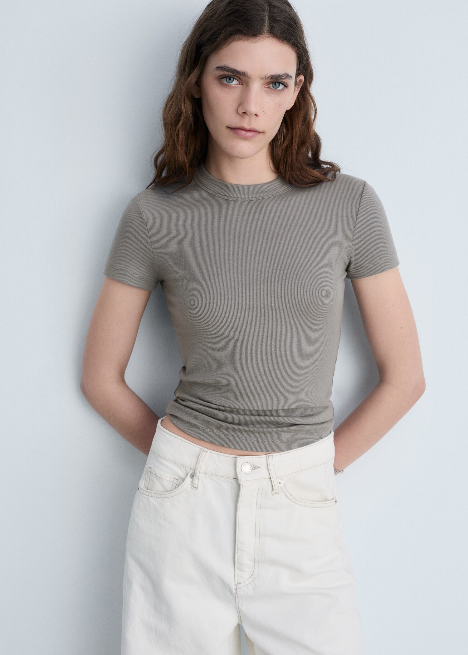 Short-sleeved fitted t-shirt - Medium plane