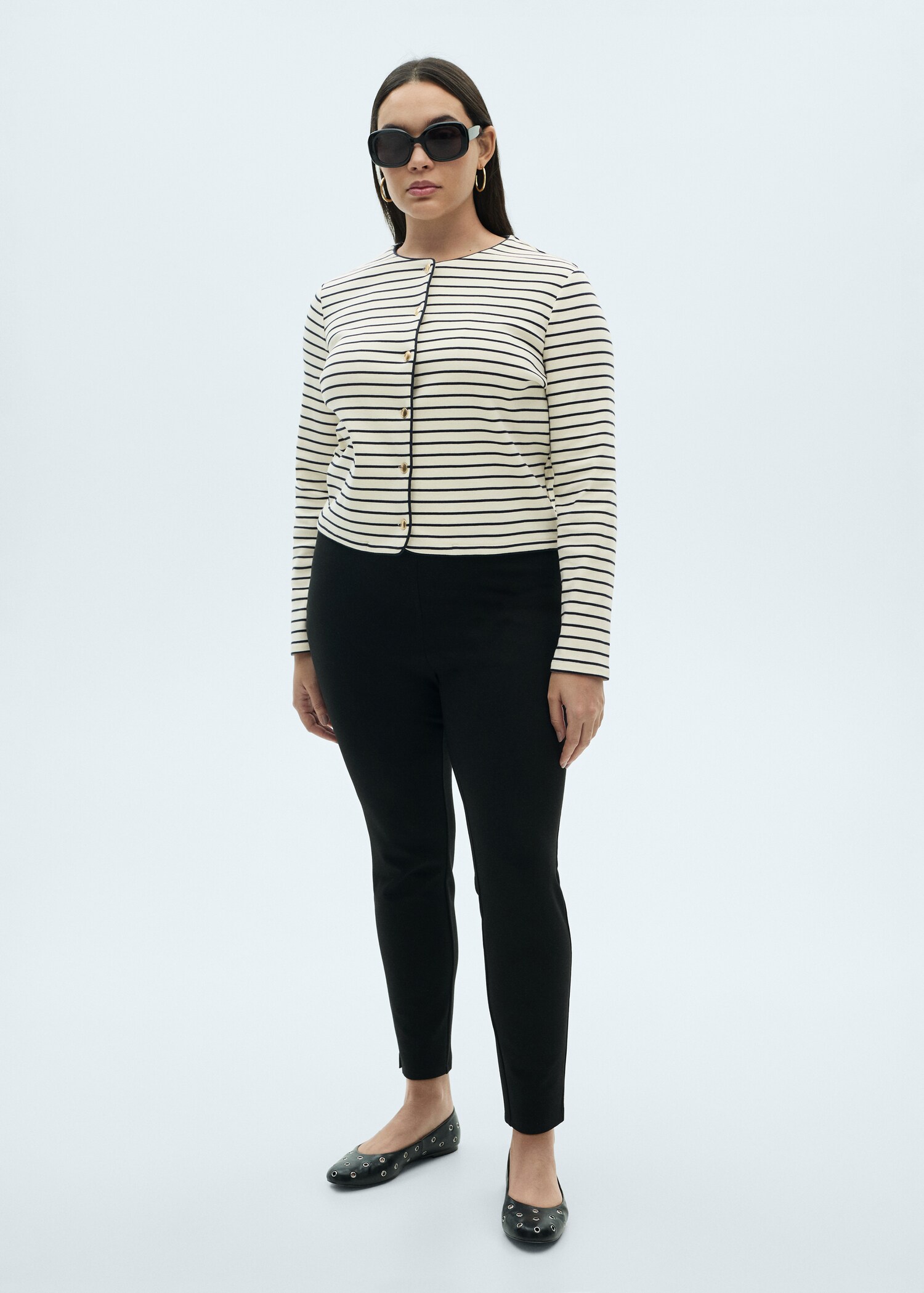 Stripped knit cardigan - Details of the article 3