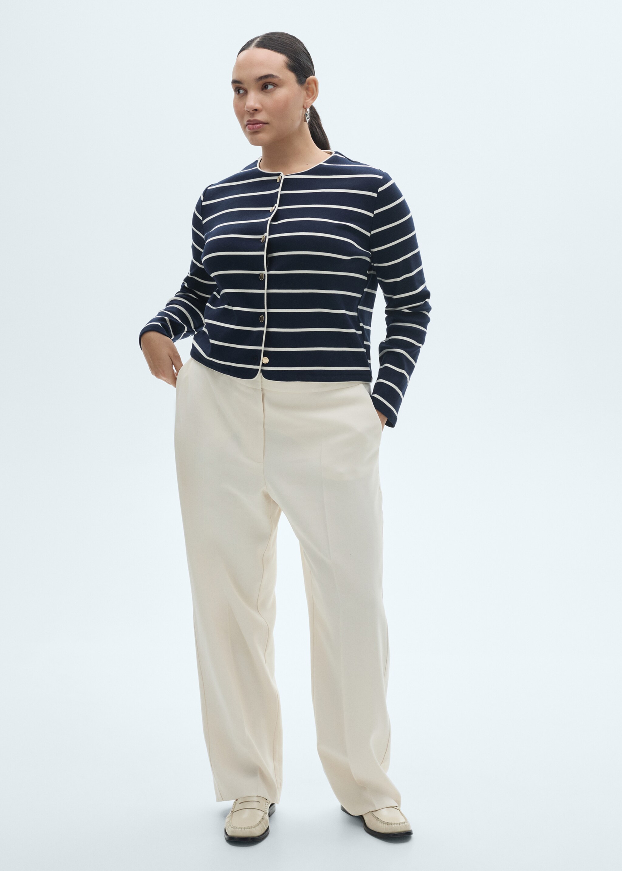 Cardigan de malha às riscas - Pormenor do artigo 3