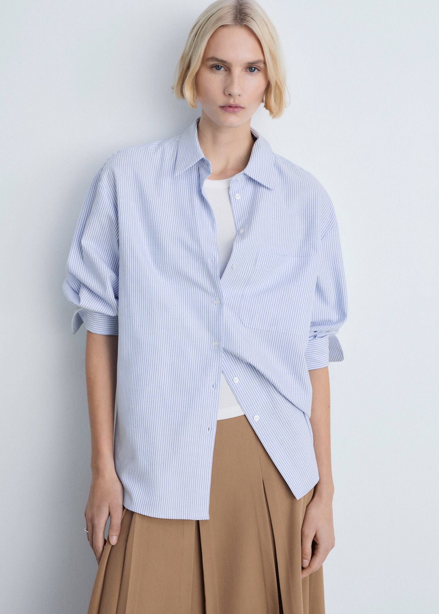 Striped cotton shirt - Medium plane