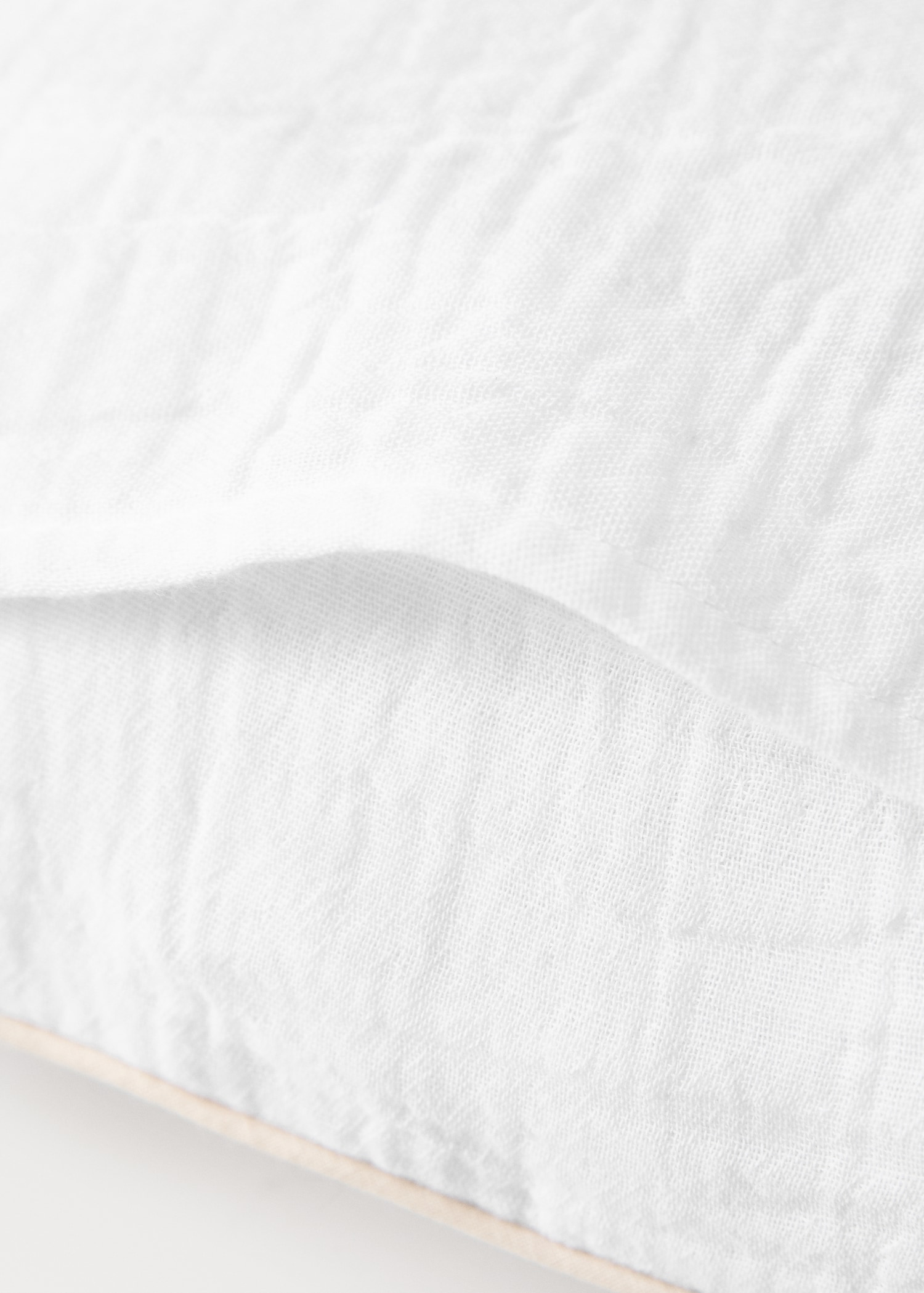 Örngott för barn i bomullsmuslin med kontrastbård 30x50 cm - Detaljer om artikeln 1