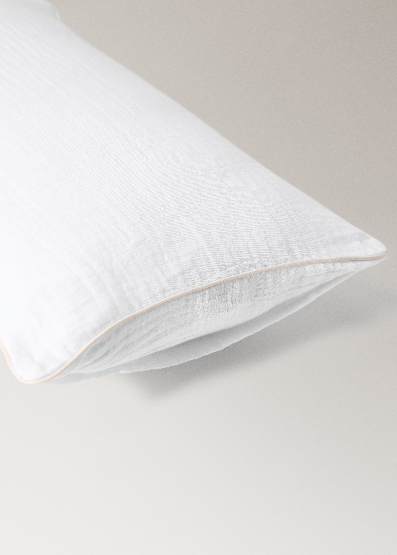 Örngott för barn i bomullsmuslin med kontrastbård 30x50 cm - Detaljer om artikeln 2
