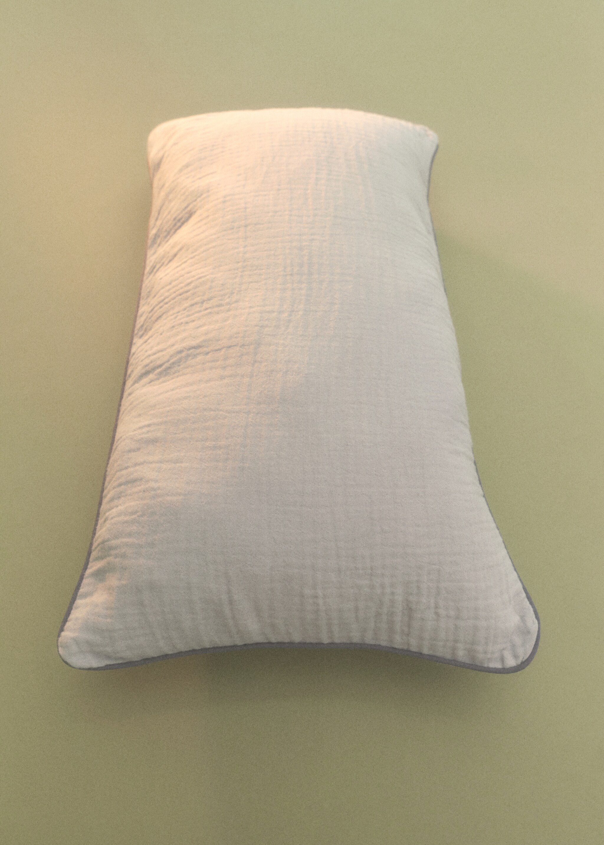Chiffon cotton children’s pillowcase with vivid contrast 30x50 cm - Details of the article 6, Light/Pastel Grey. Ref: 87064083-00.