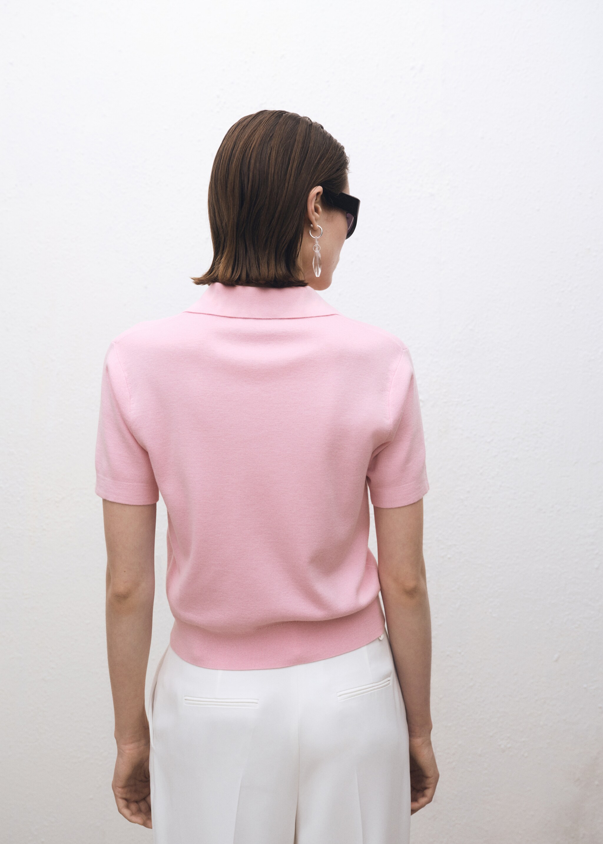 Wool-blend polo-neck sweater - Reverse of the article