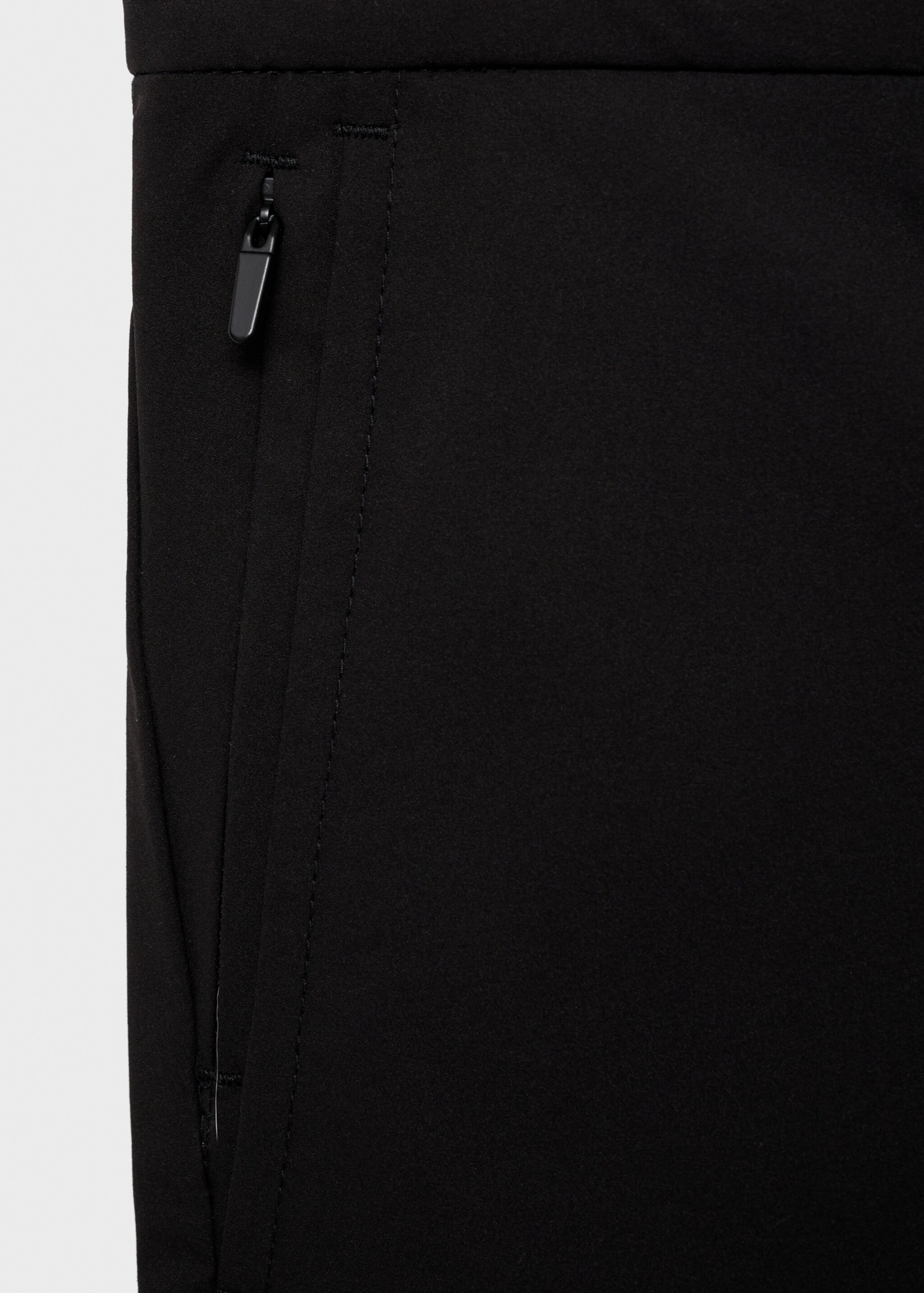 Stretch fabric slim-fit trousers with drawstring - Details of the article 0
