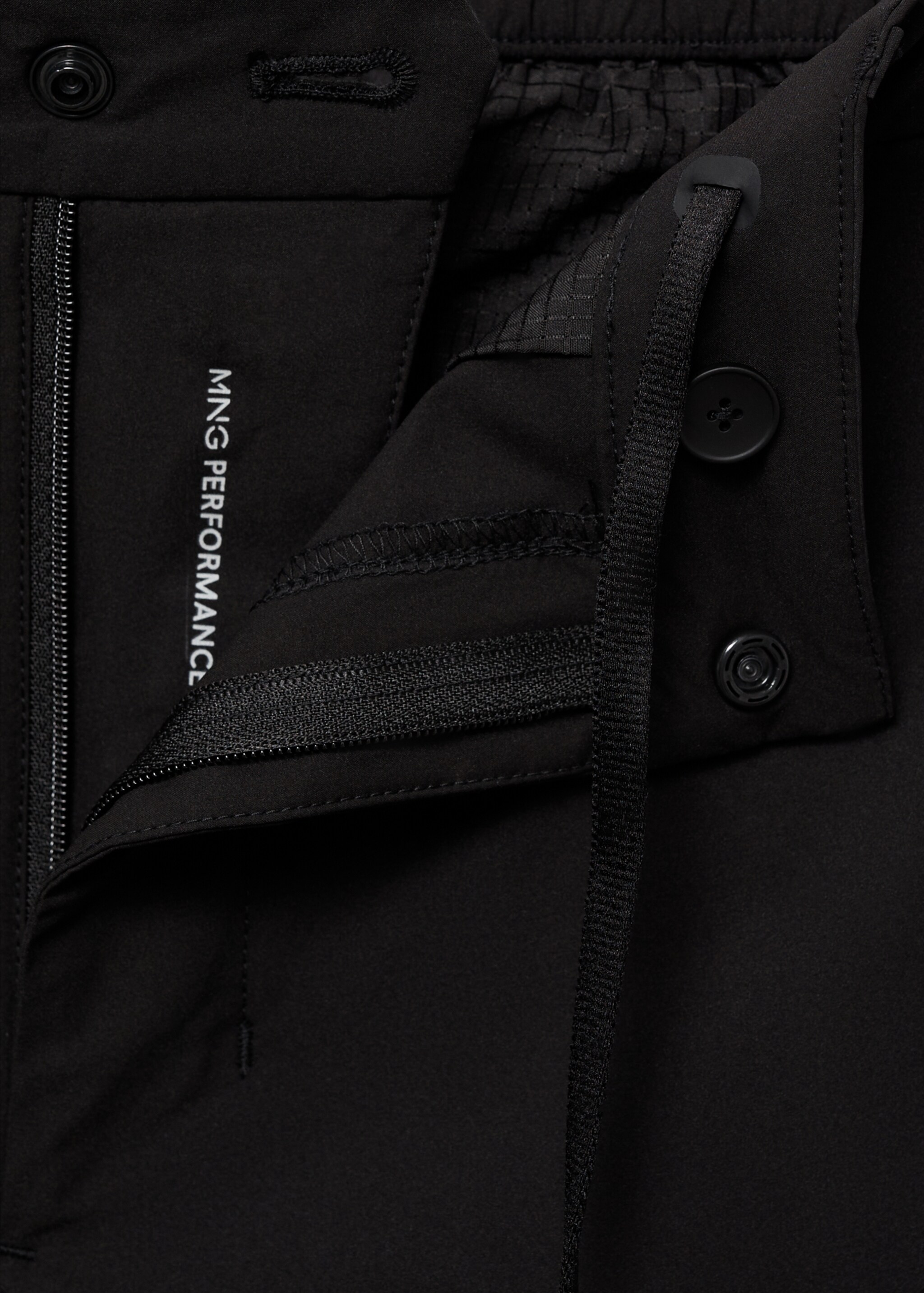 Stretch fabric slim-fit trousers with drawstring - Details of the article 8