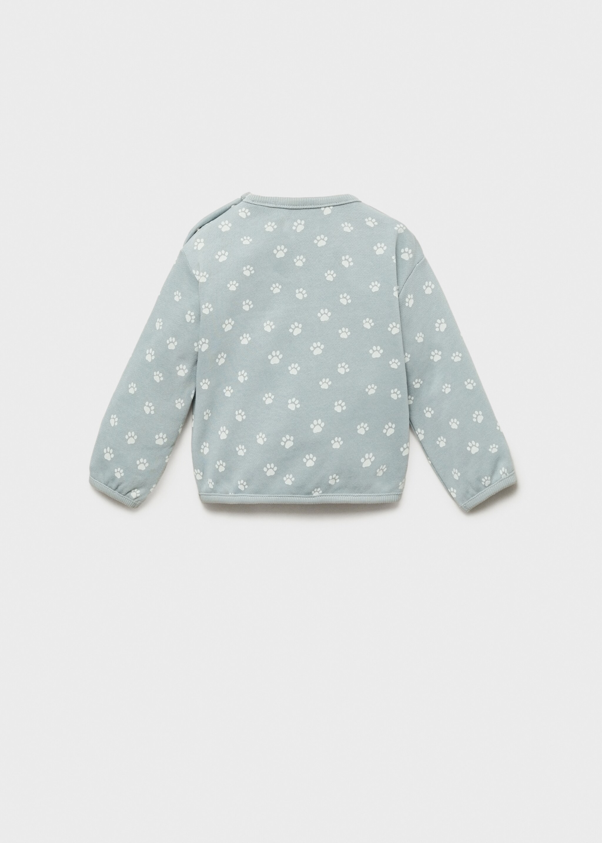 Gemustertes Baumwoll-Sweatshirt - Rückseite des Artikels