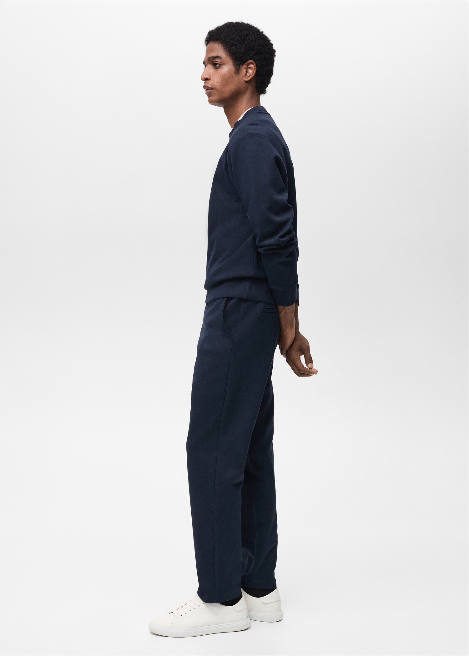 Cotton joggers with elastic waist - Men | MANGO USA