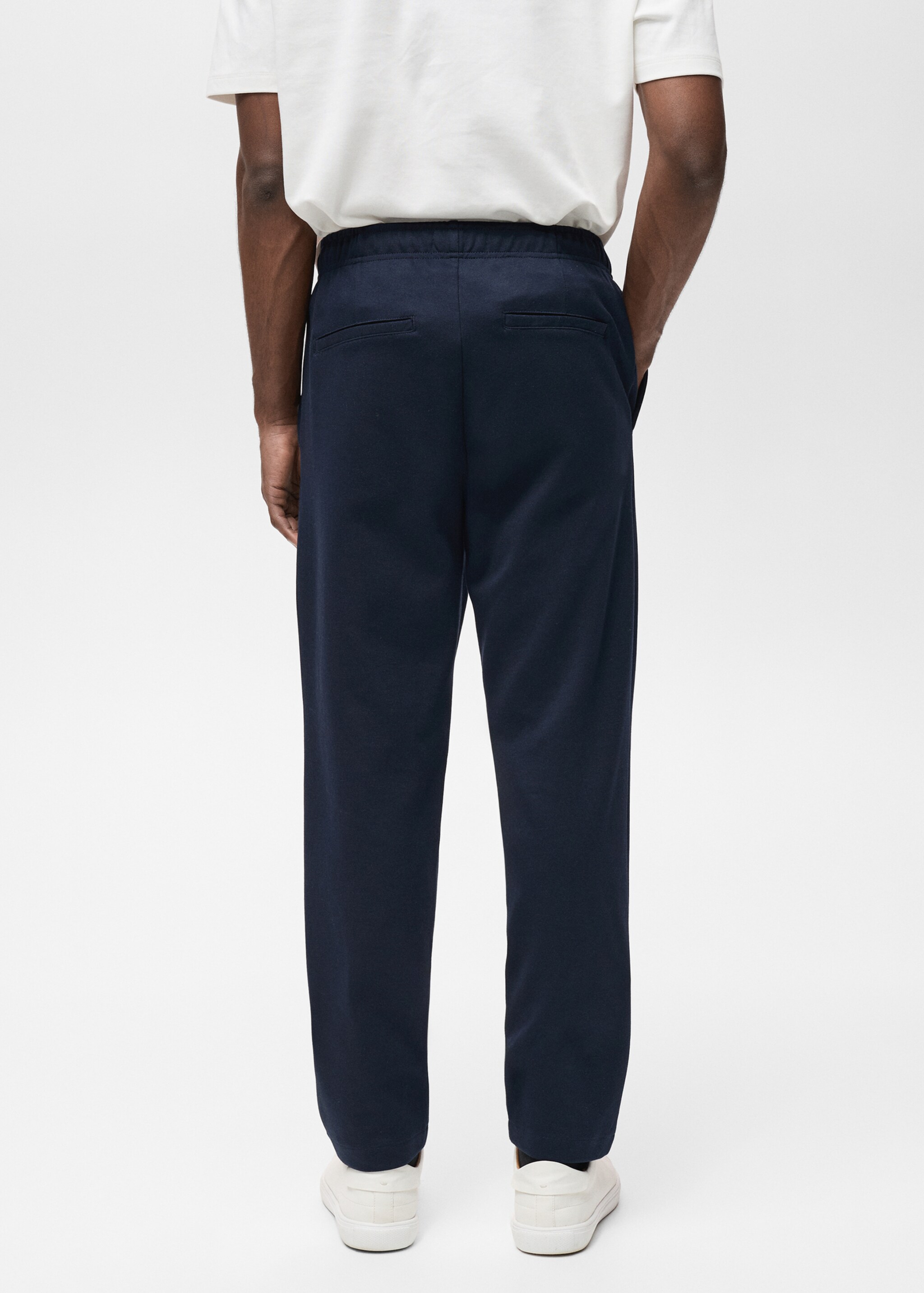 Cotton joggers with elastic waist - Reverse of the article