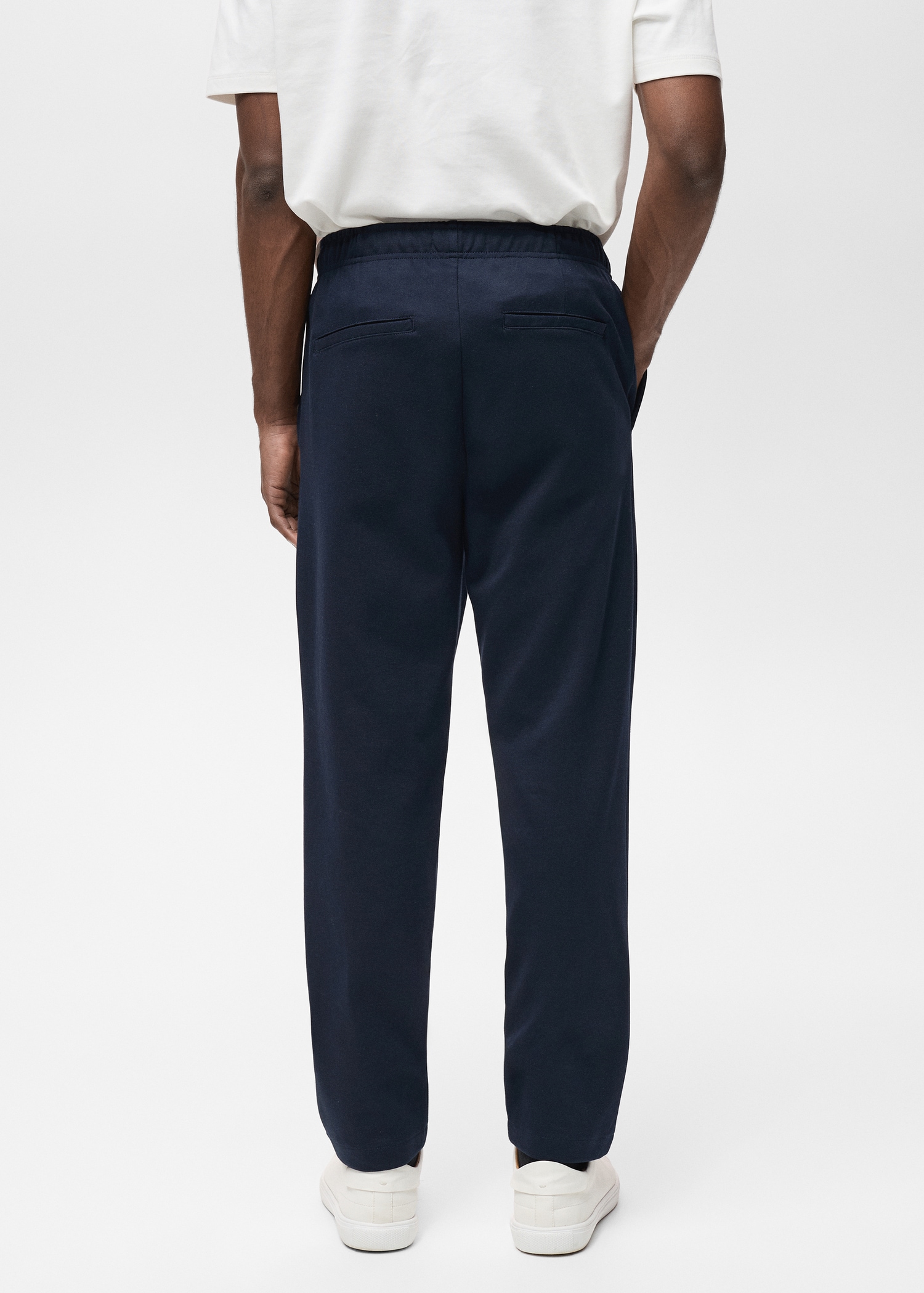 Cotton joggers with elastic waist - Men | MANGO USA