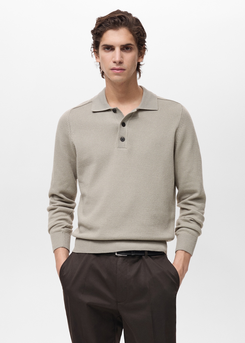 mango Polo punto algodón