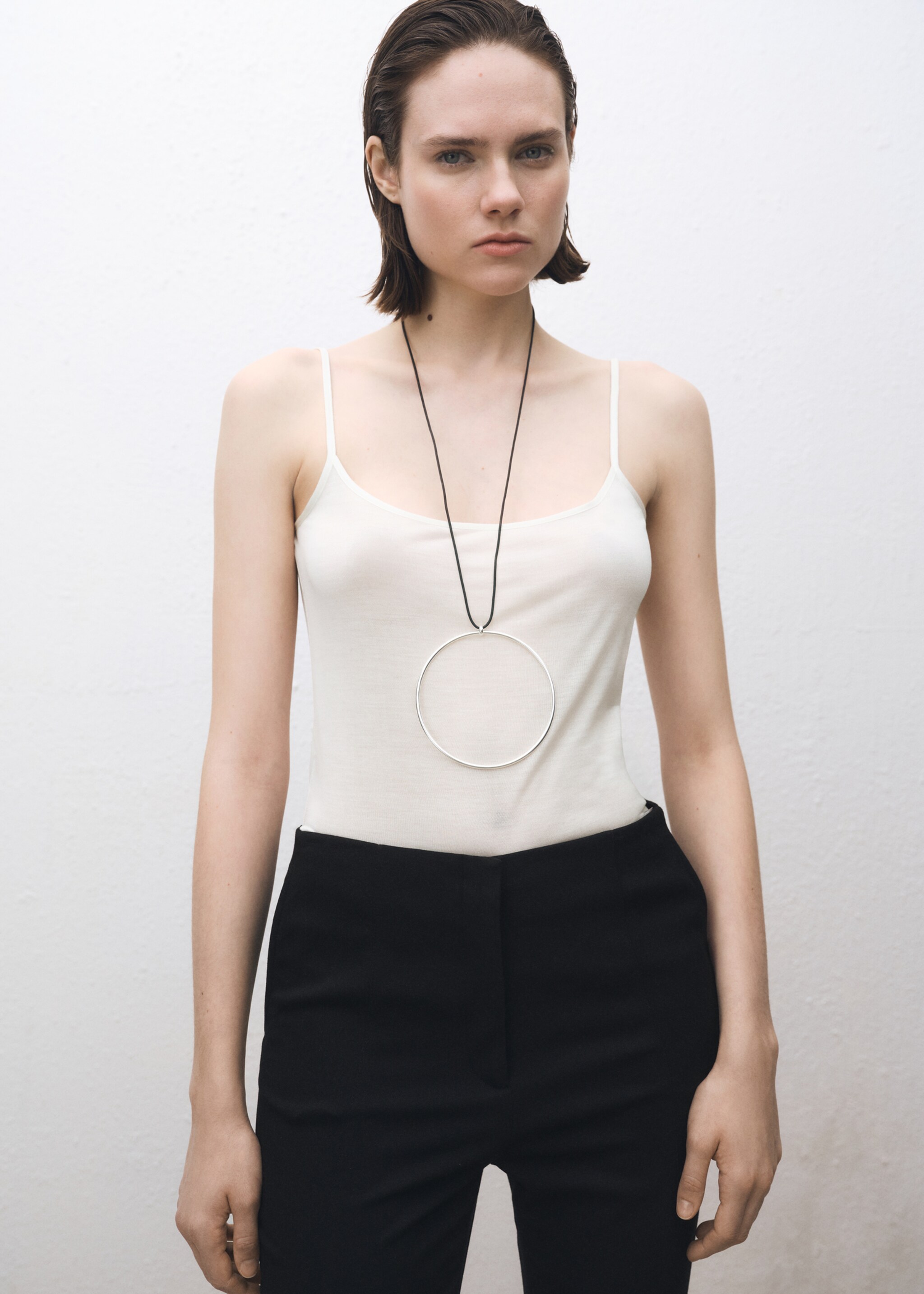Silk top with thin straps - Medium plane