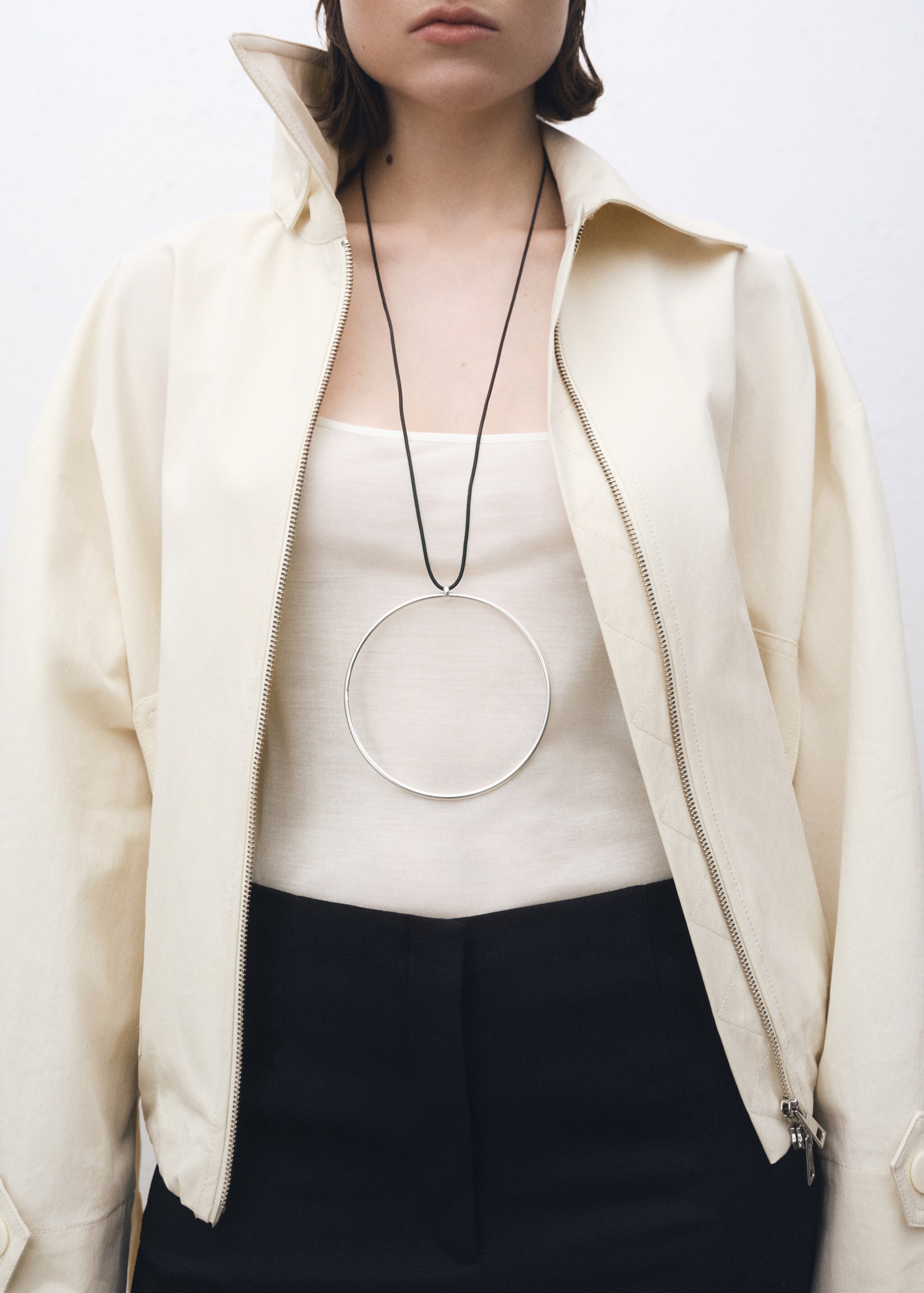 Silk top with thin straps - Details of the article 6
