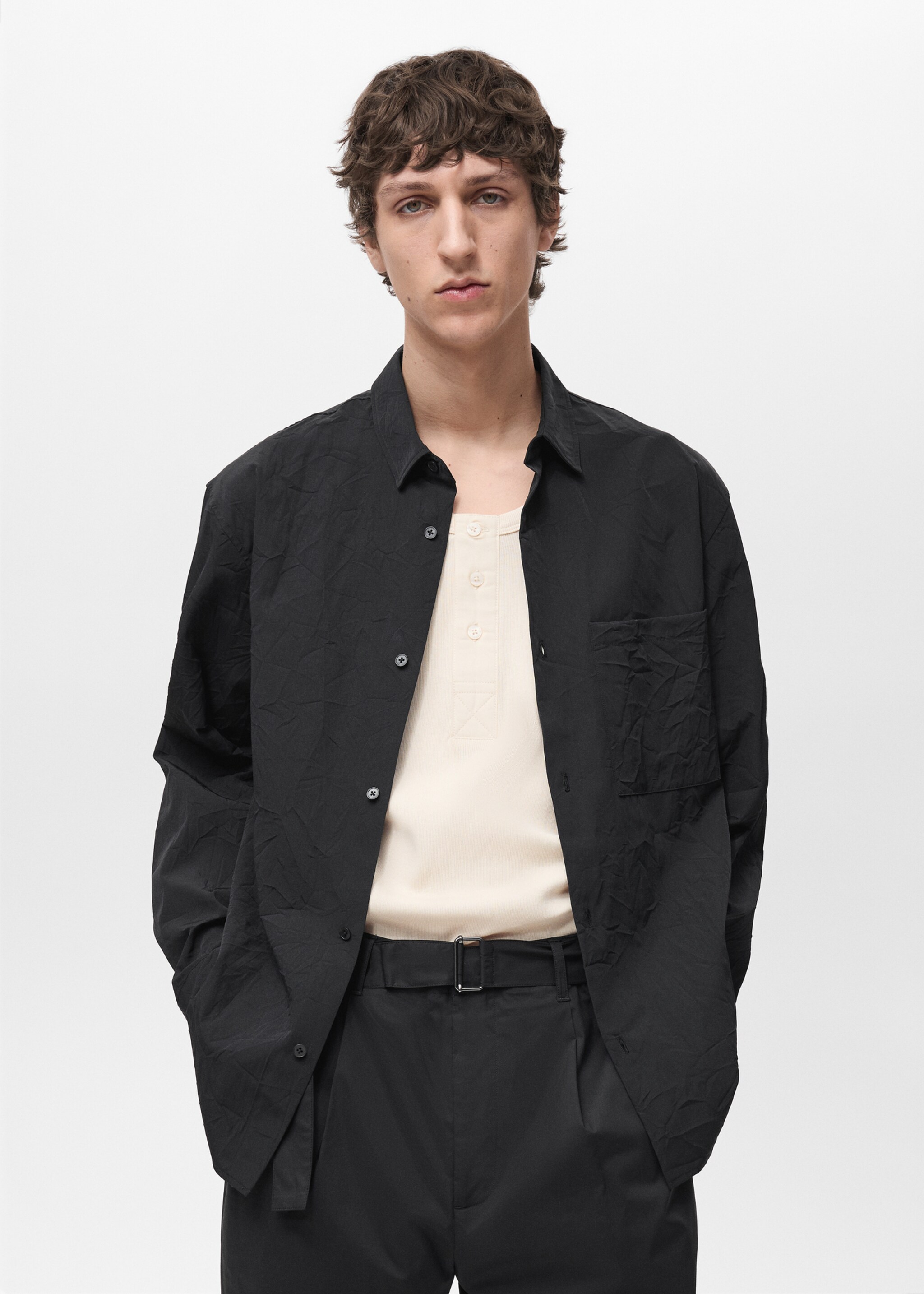 Creased-effect shirt - Medium plane