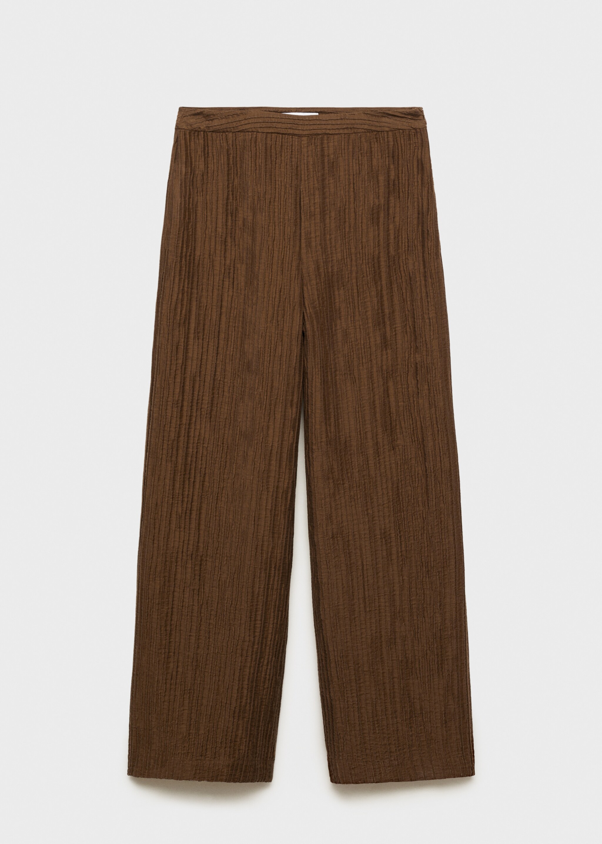 Straight textured trousers - Article without model
