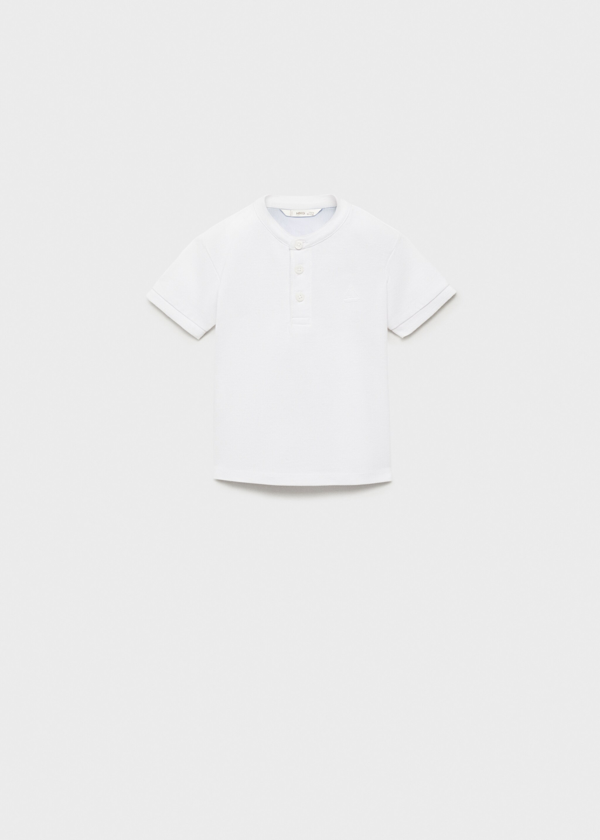 Mao collar cotton polo - Article without model