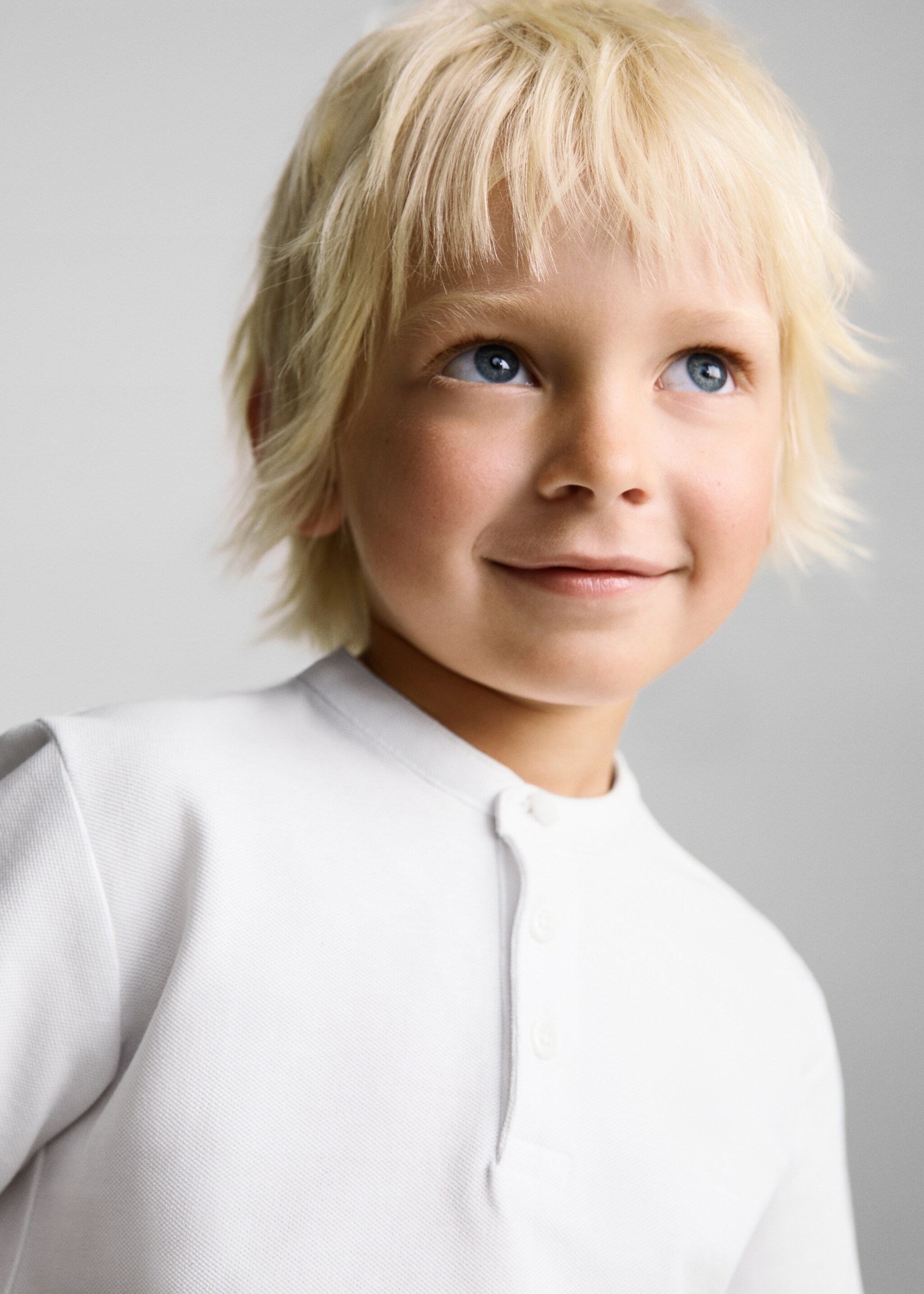 Mao collar cotton polo - Details of the article 1