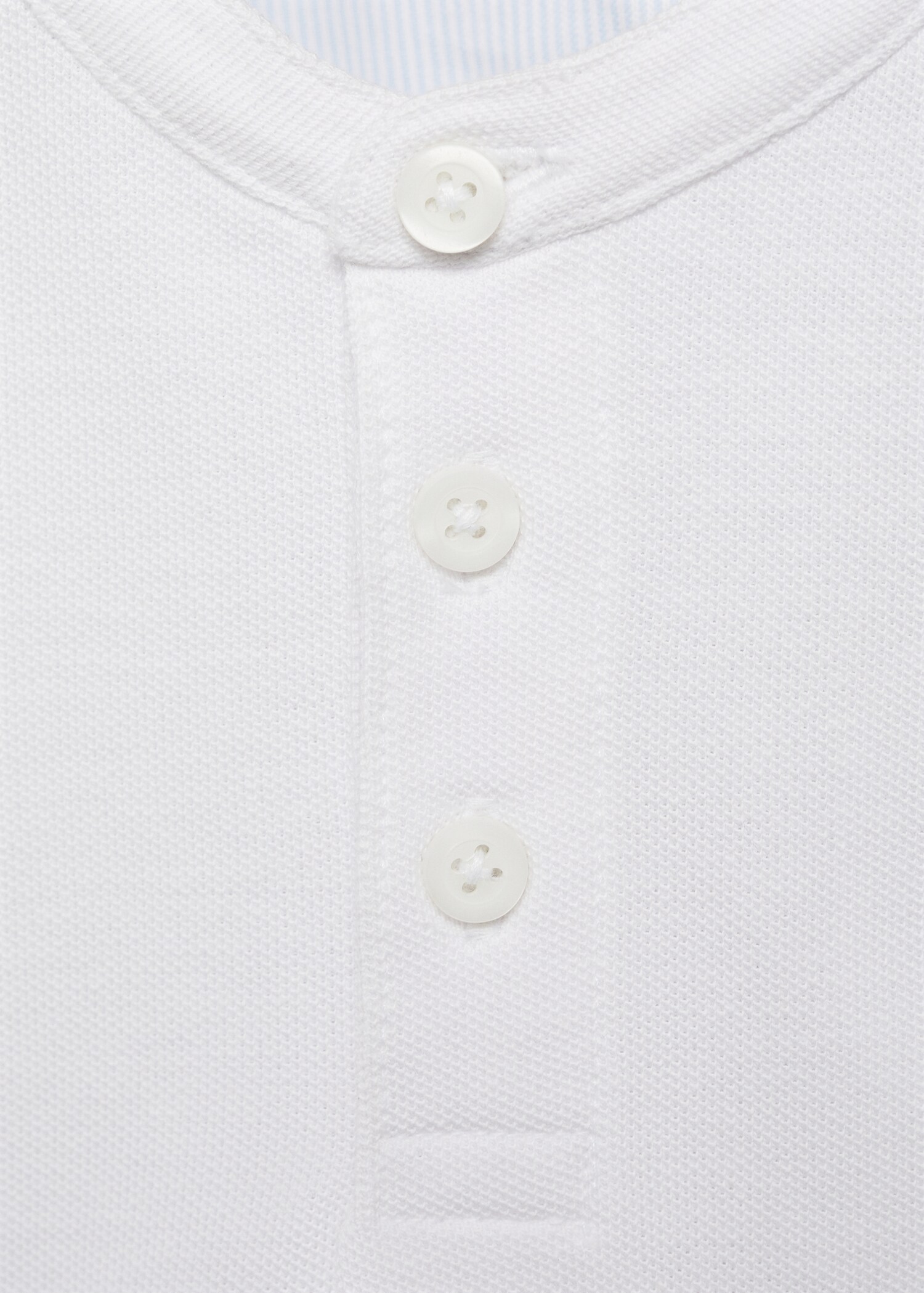 Mao collar cotton polo - Details of the article 8