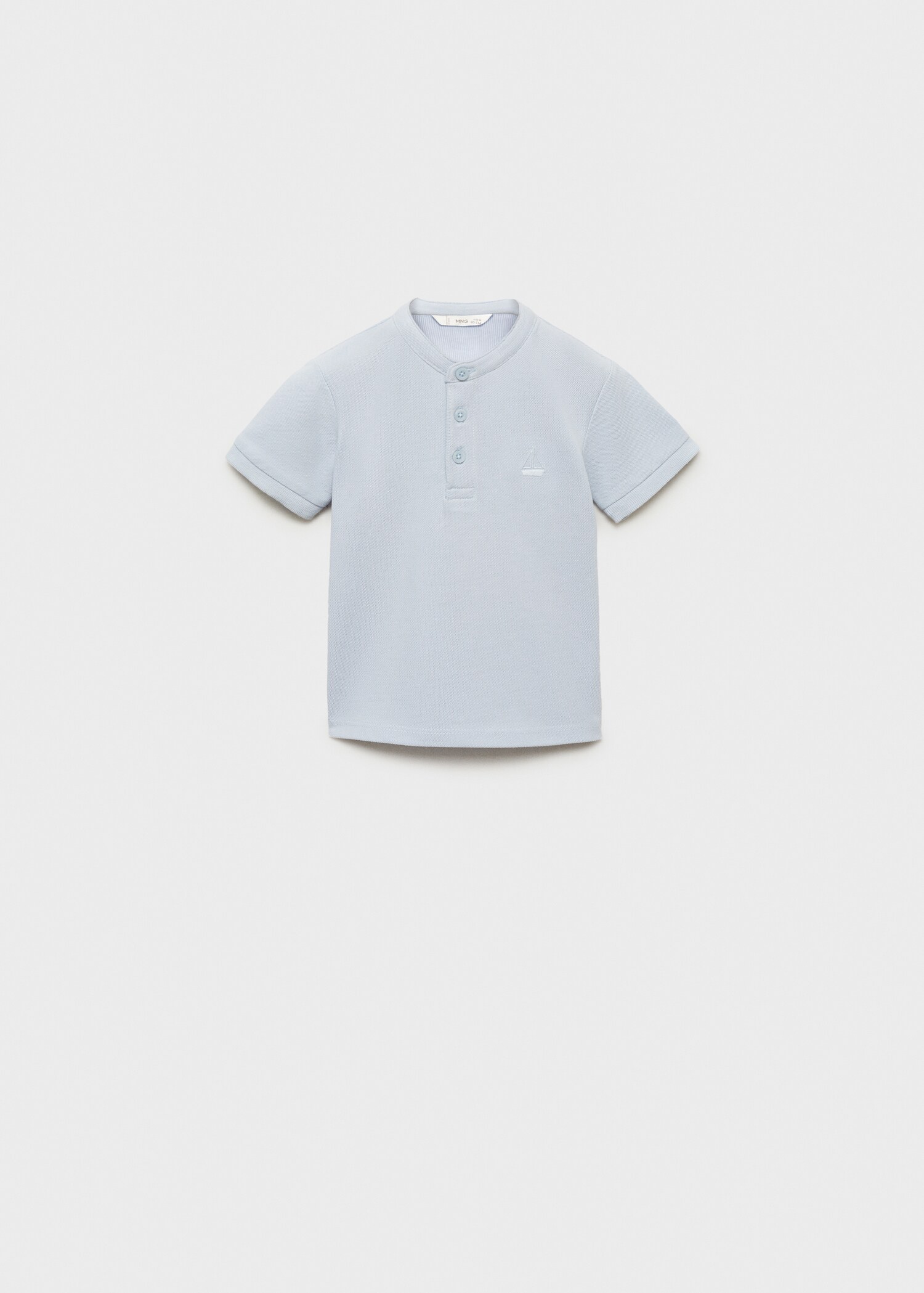 Mao collar cotton polo - Article without model